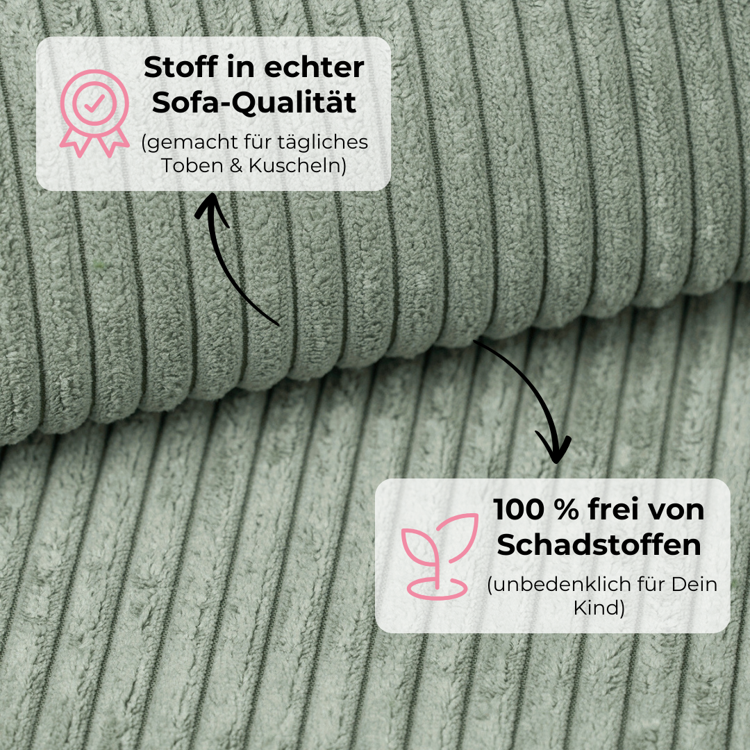 Design4Kids Mini Spielsofa Jewel Cord Max