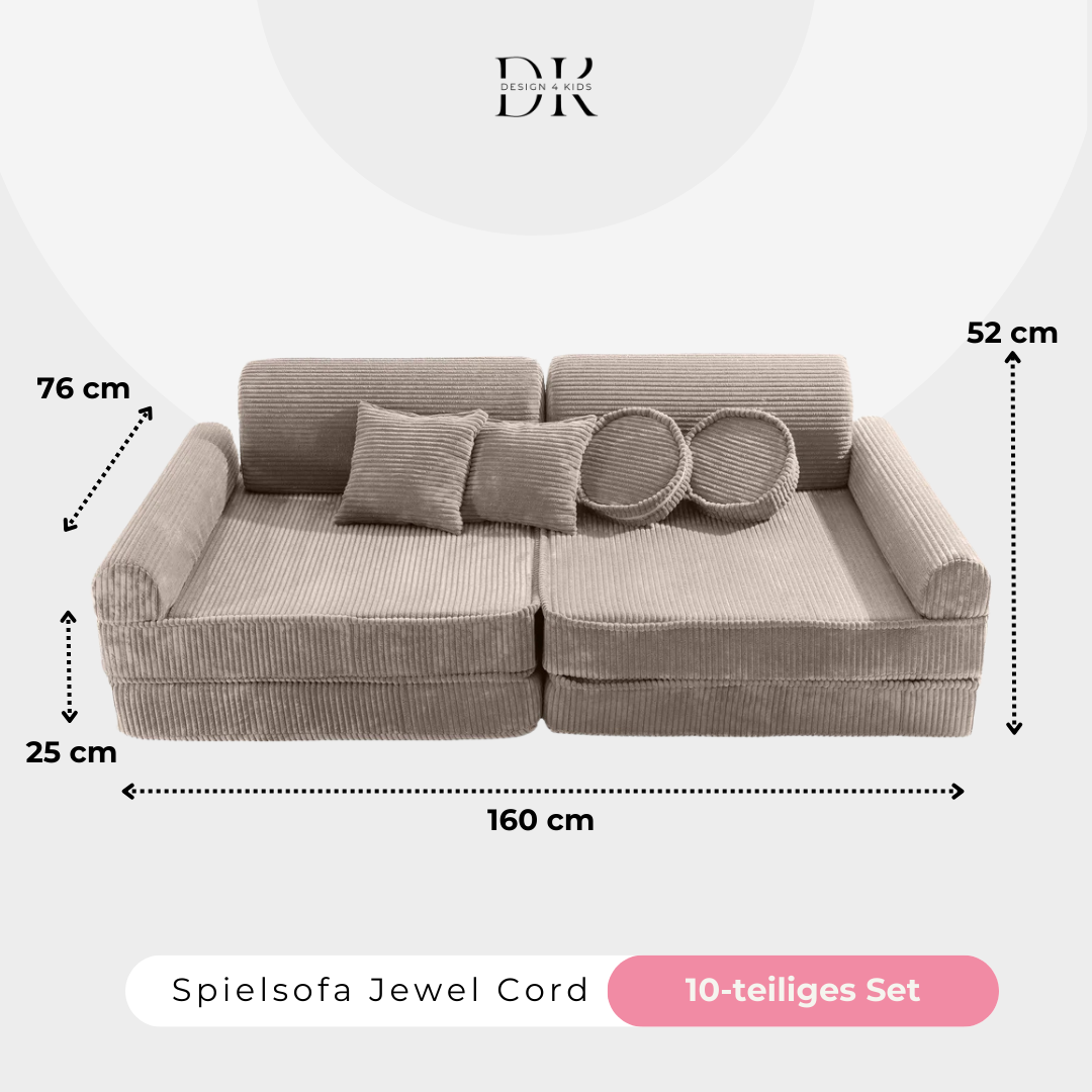 Design4Kids Spielsofa Jewel Cord