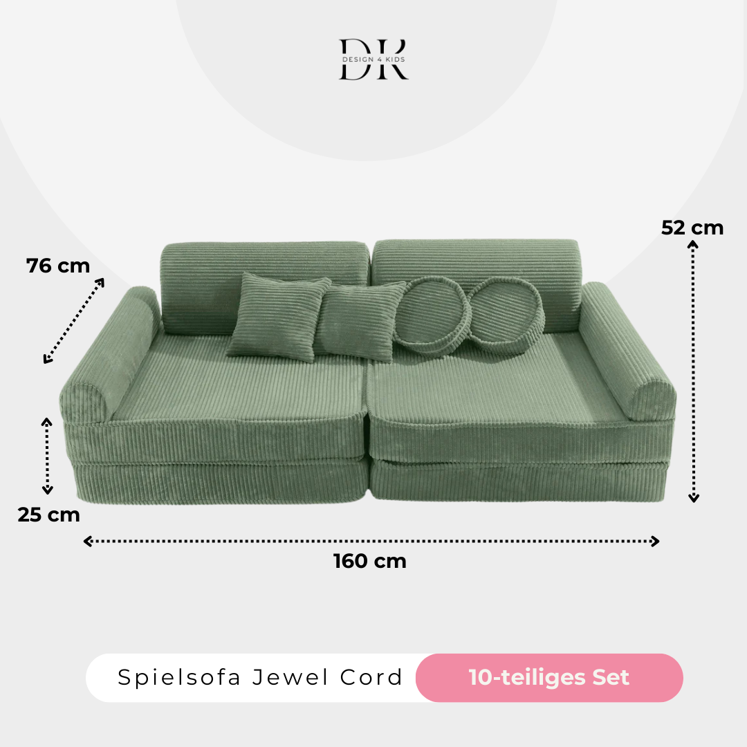 Design4Kids Spielsofa Jewel Cord