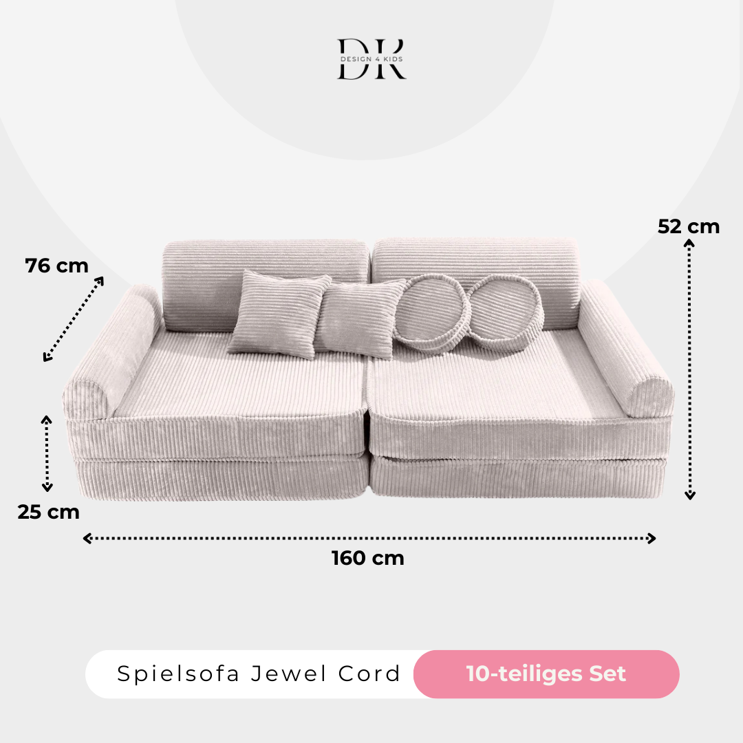 Design4Kids Spielsofa Jewel Cord