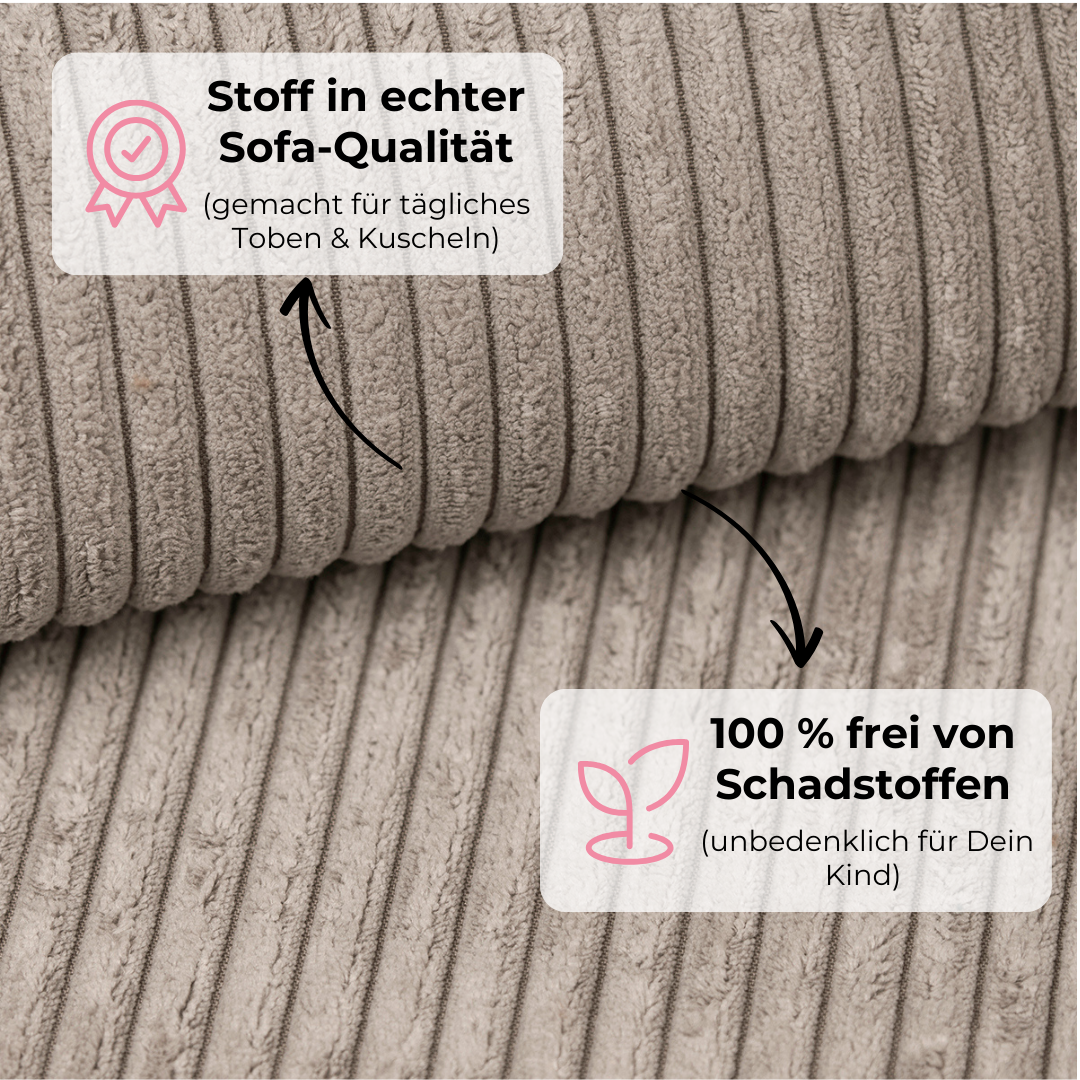 Design4Kids Mini Spielsofa Jewel Cord Basic