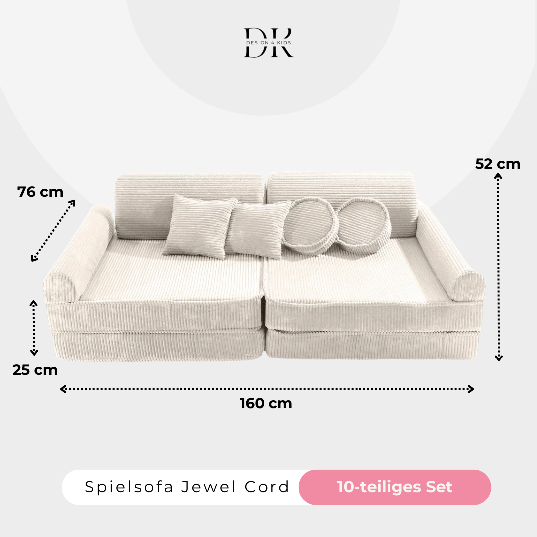 Design4Kids Spielsofa Jewel Cord