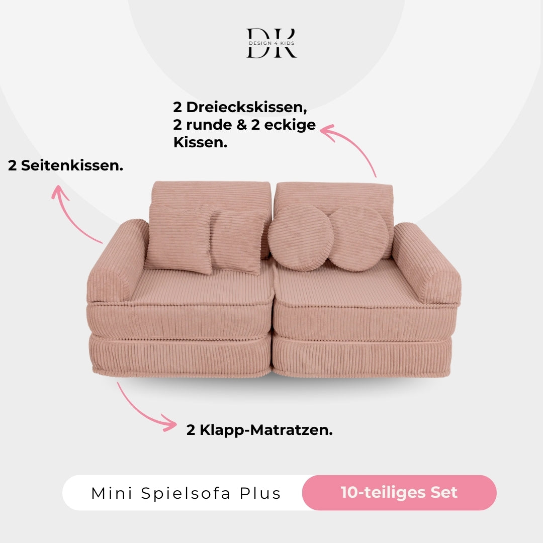 Design4Kids Mini Spielsofa Jewel Cord Plus