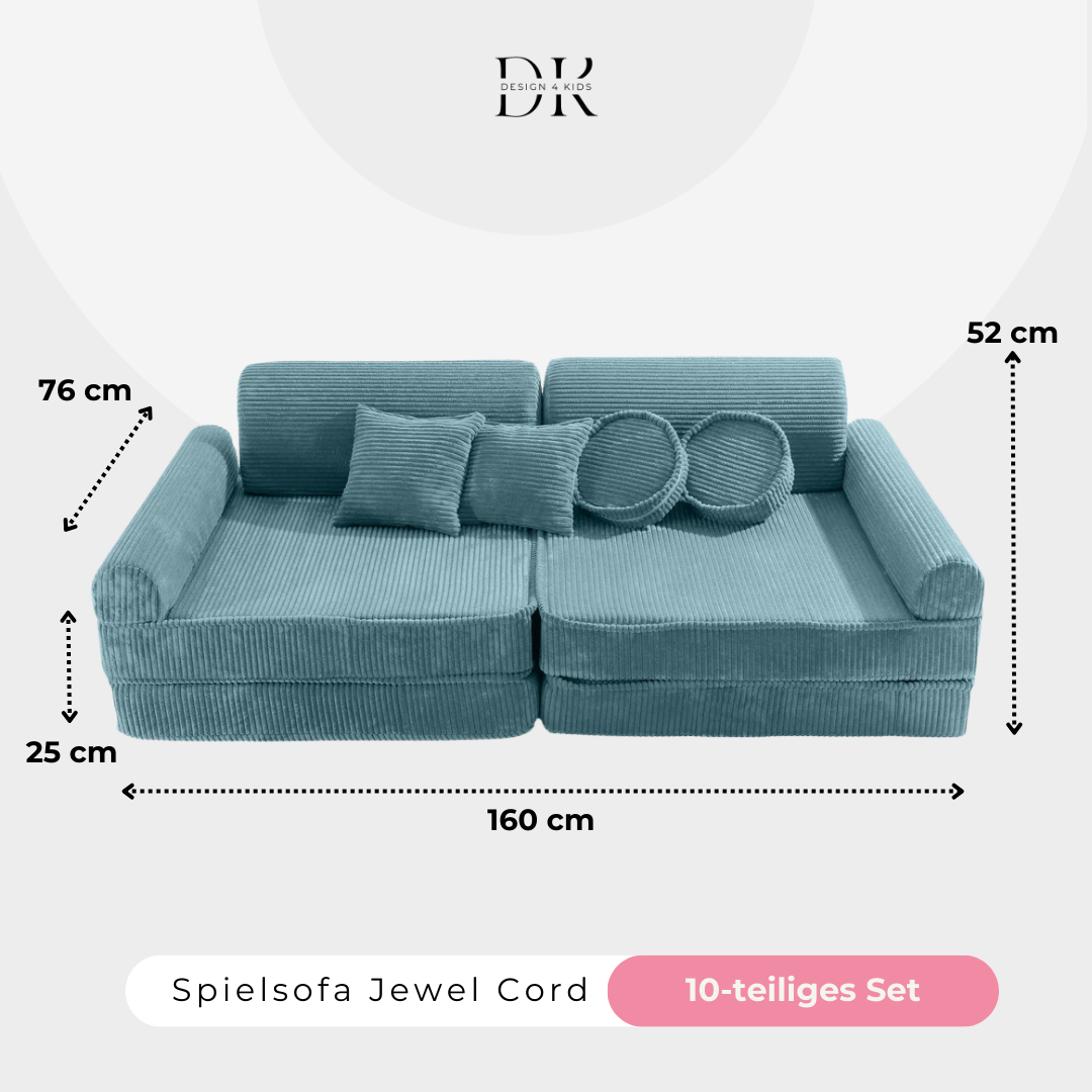 Design4Kids Spielsofa Jewel Cord