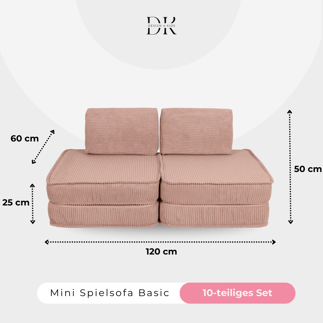 Design4Kids Mini Spielsofa Jewel Cord Basic