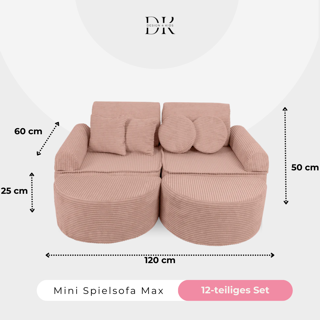 Design4Kids Mini Spielsofa Jewel Cord Max