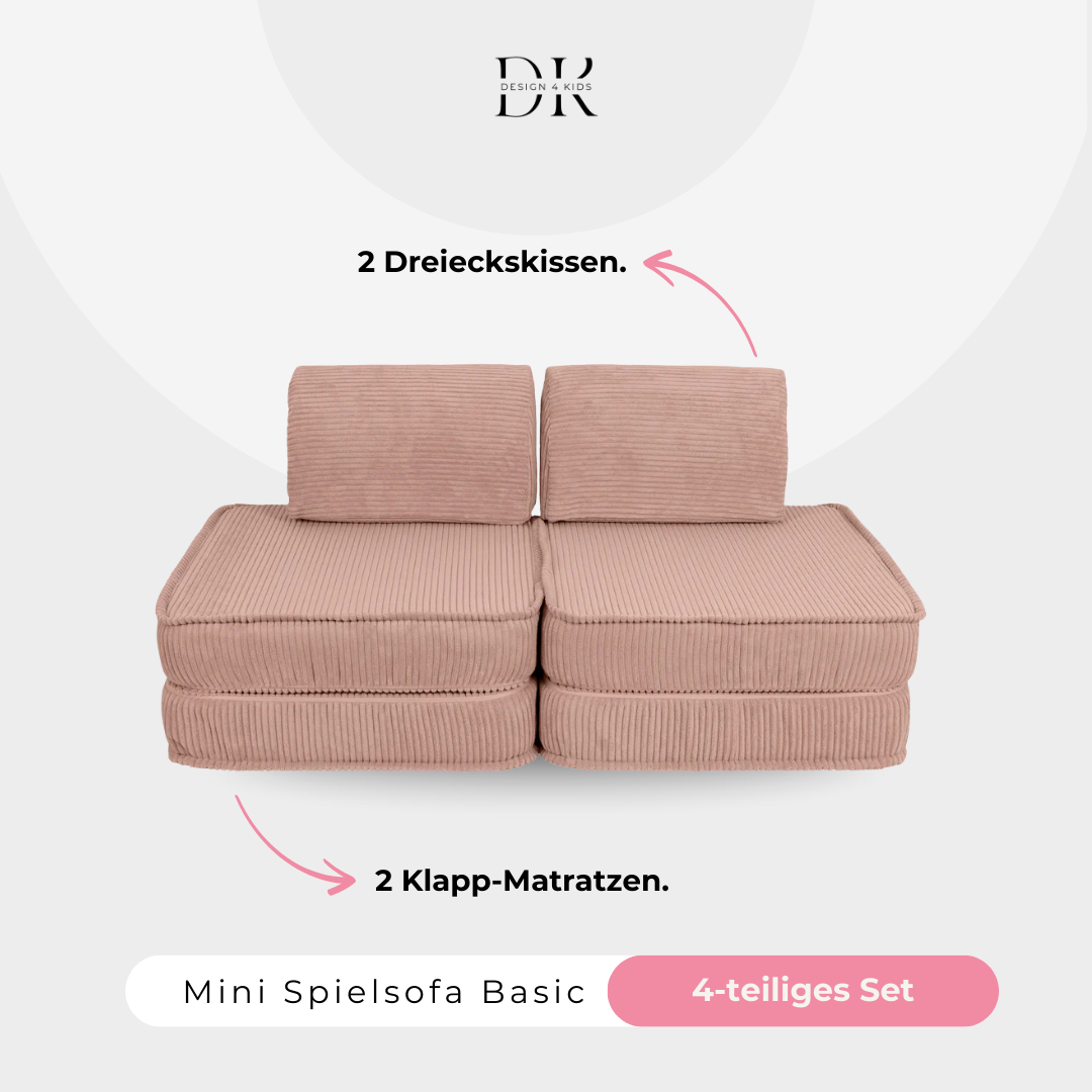 Design4Kids Mini Spielsofa Jewel Cord Basic