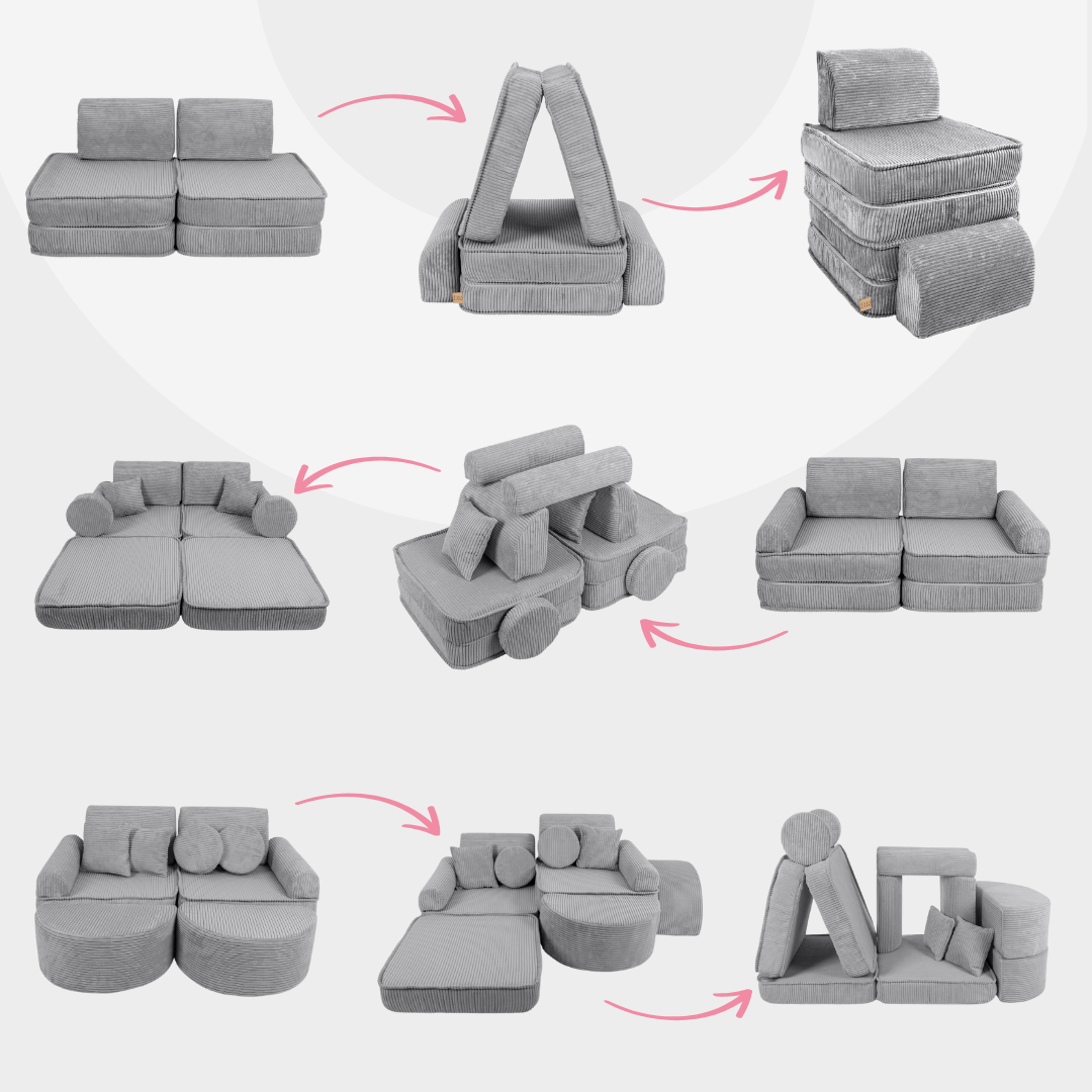 Design4Kids Mini Spielsofa Jewel Cord Basic