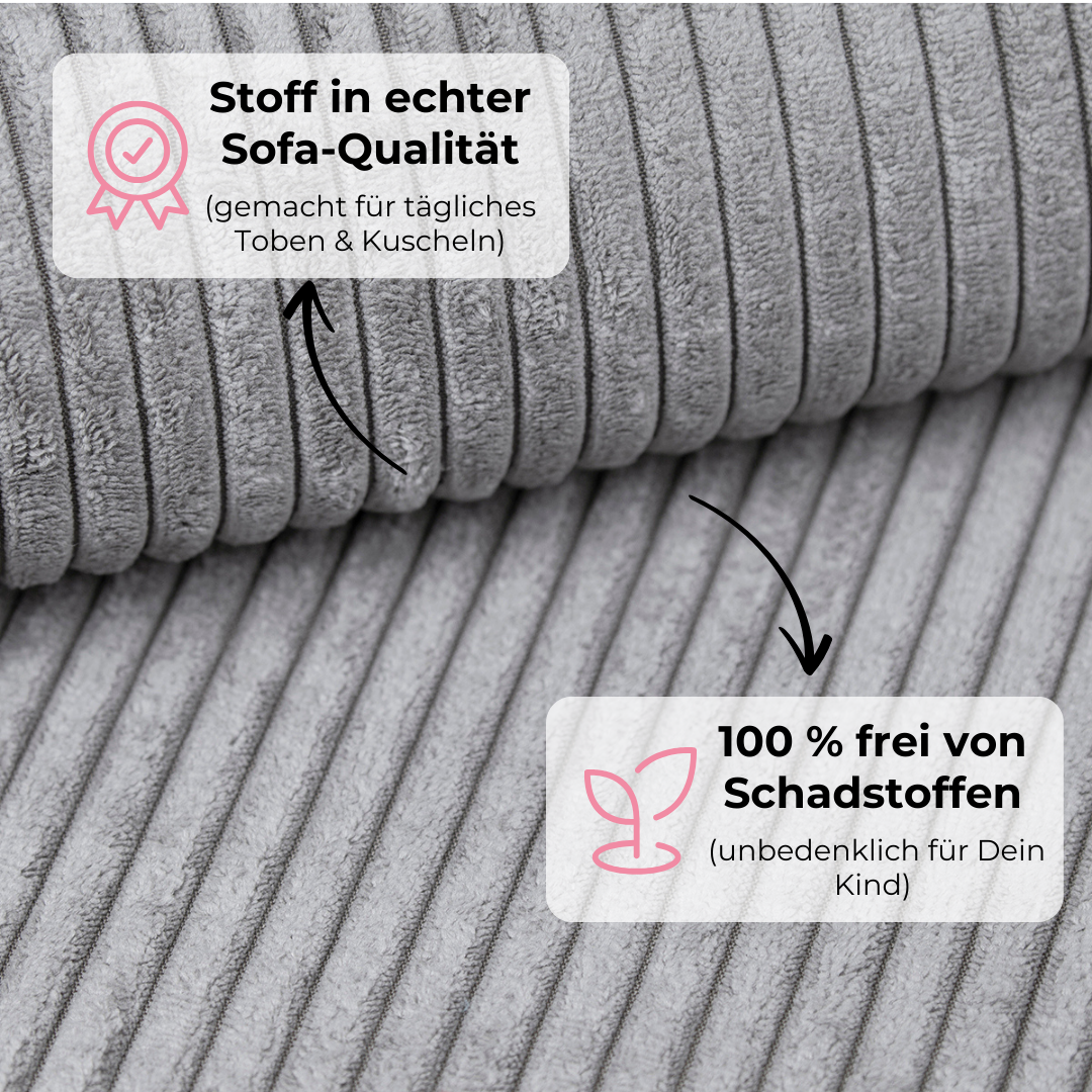 Design4Kids Mini Spielsofa Jewel Cord Basic