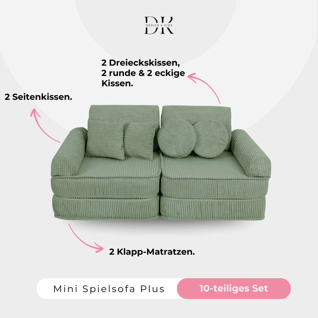 Design4Kids Mini Spielsofa Jewel Cord Plus
