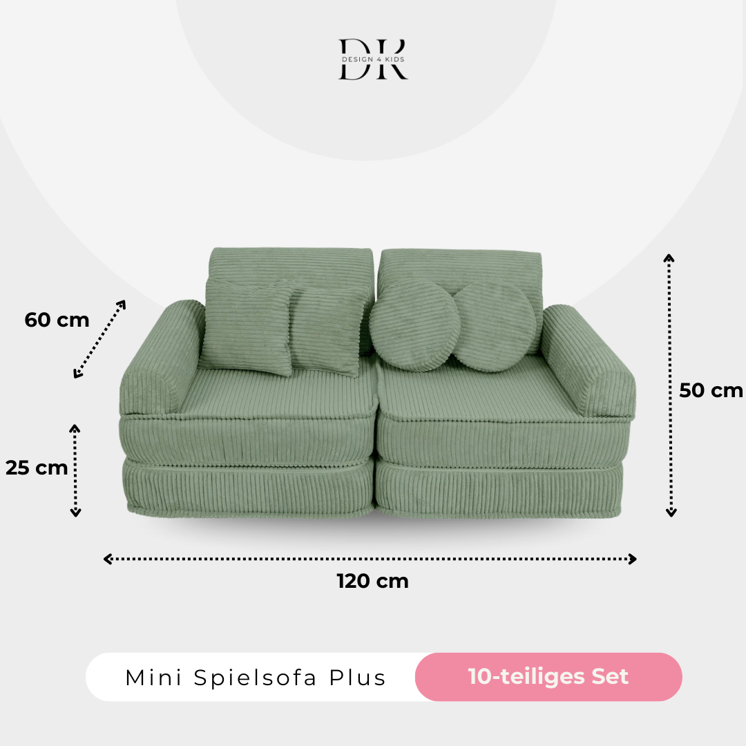 Design4Kids Mini Spielsofa Jewel Cord Plus