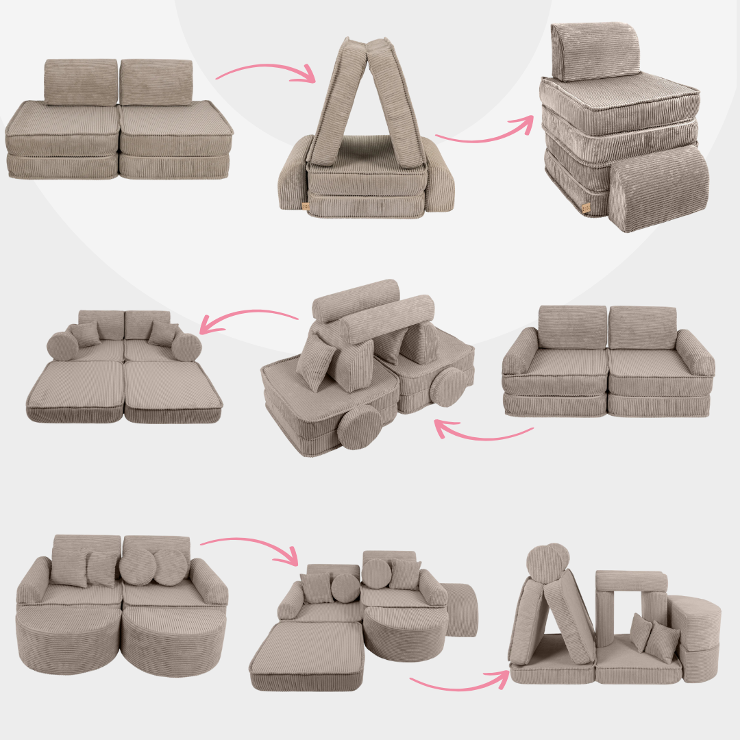 Design4Kids Mini Spielsofa Jewel Cord Plus
