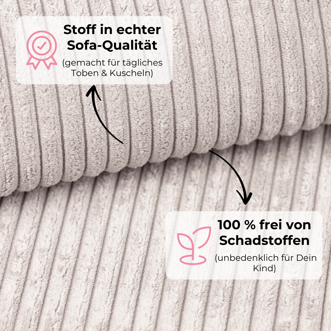 Design4Kids Mini Spielsofa Jewel Cord Basic