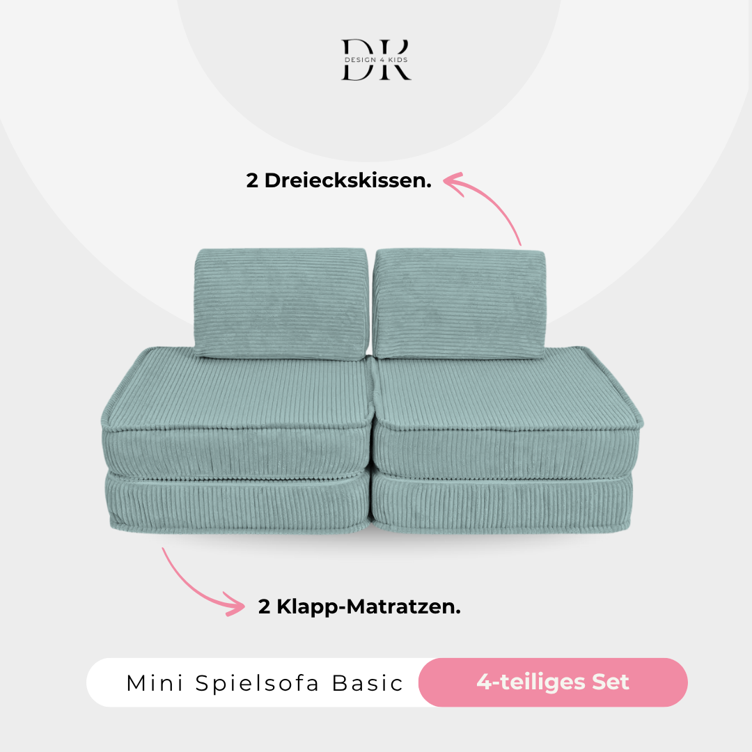 Design4Kids Mini Spielsofa Jewel Cord Basic