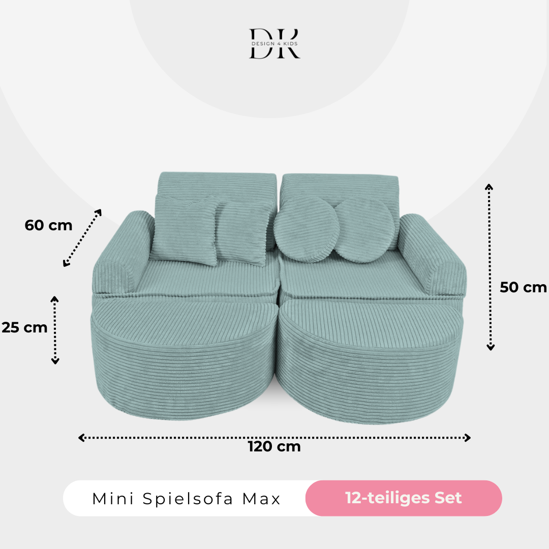 Design4Kids Mini Spielsofa Jewel Cord Max