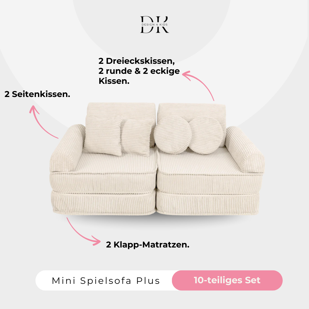 Design4Kids Mini Spielsofa Jewel Cord Plus