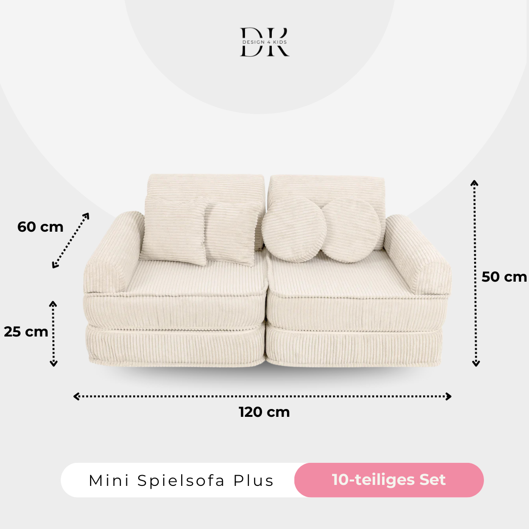 Design4Kids Mini Spielsofa Jewel Cord Plus