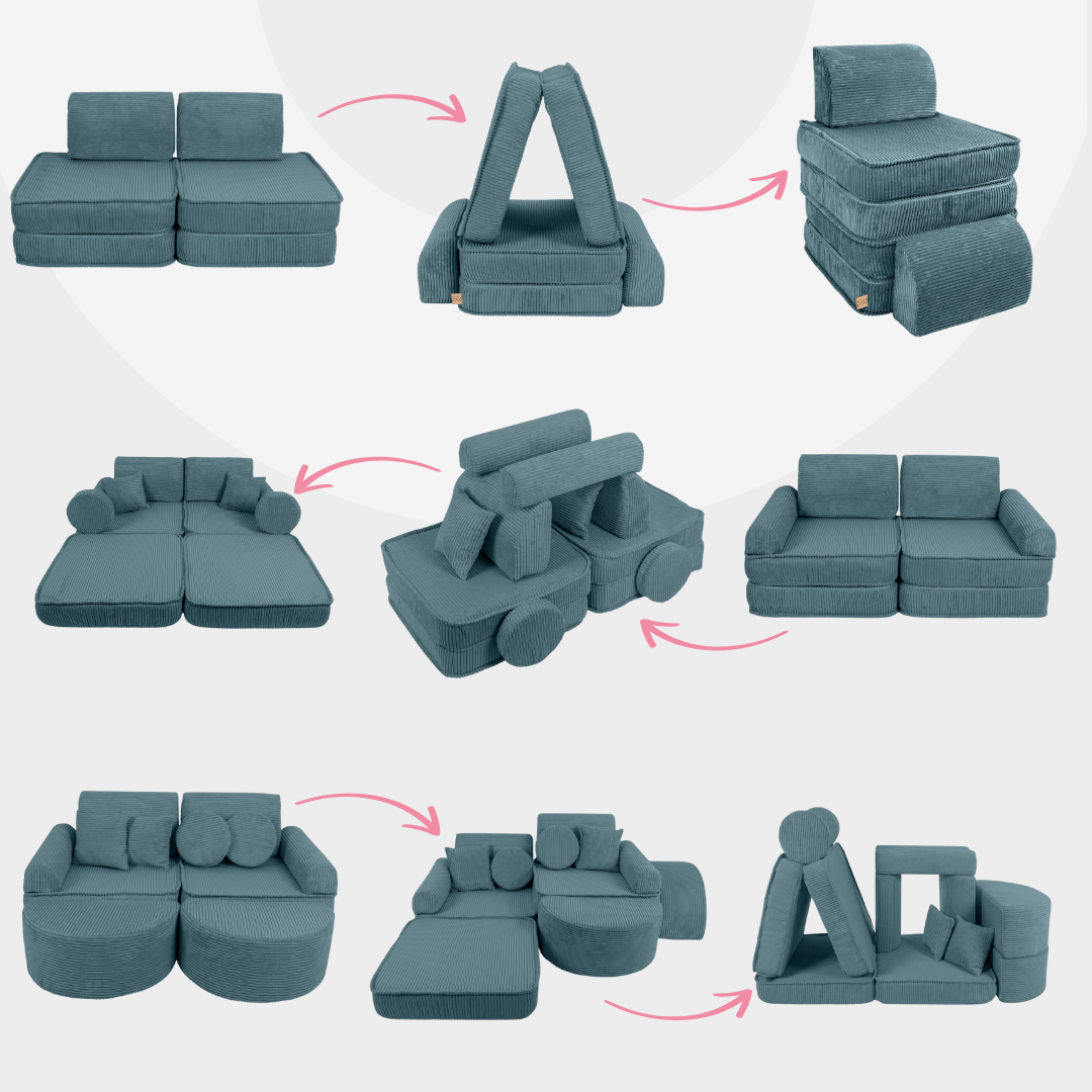 Design4Kids Mini Spielsofa Jewel Cord Plus