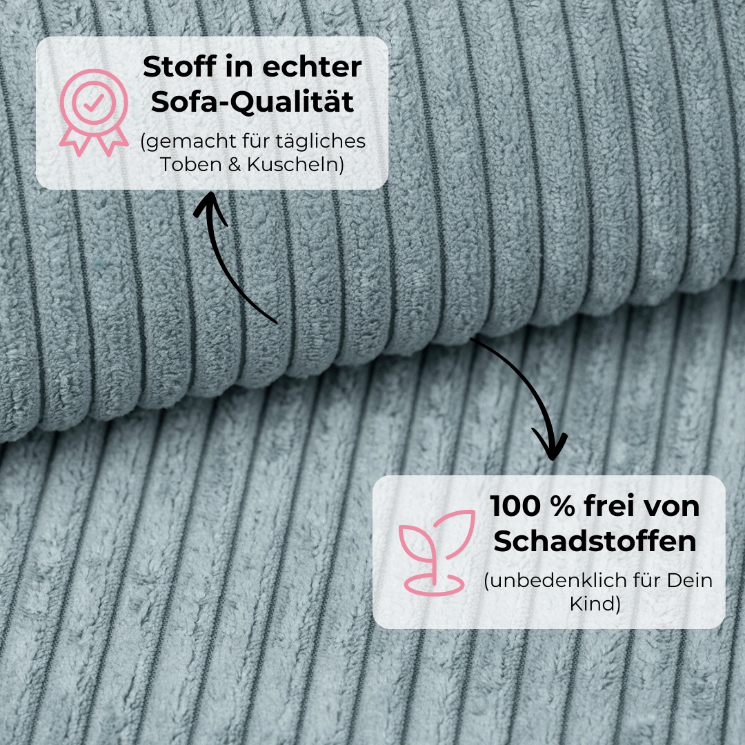 Design4Kids Mini Spielsofa Jewel Cord Plus