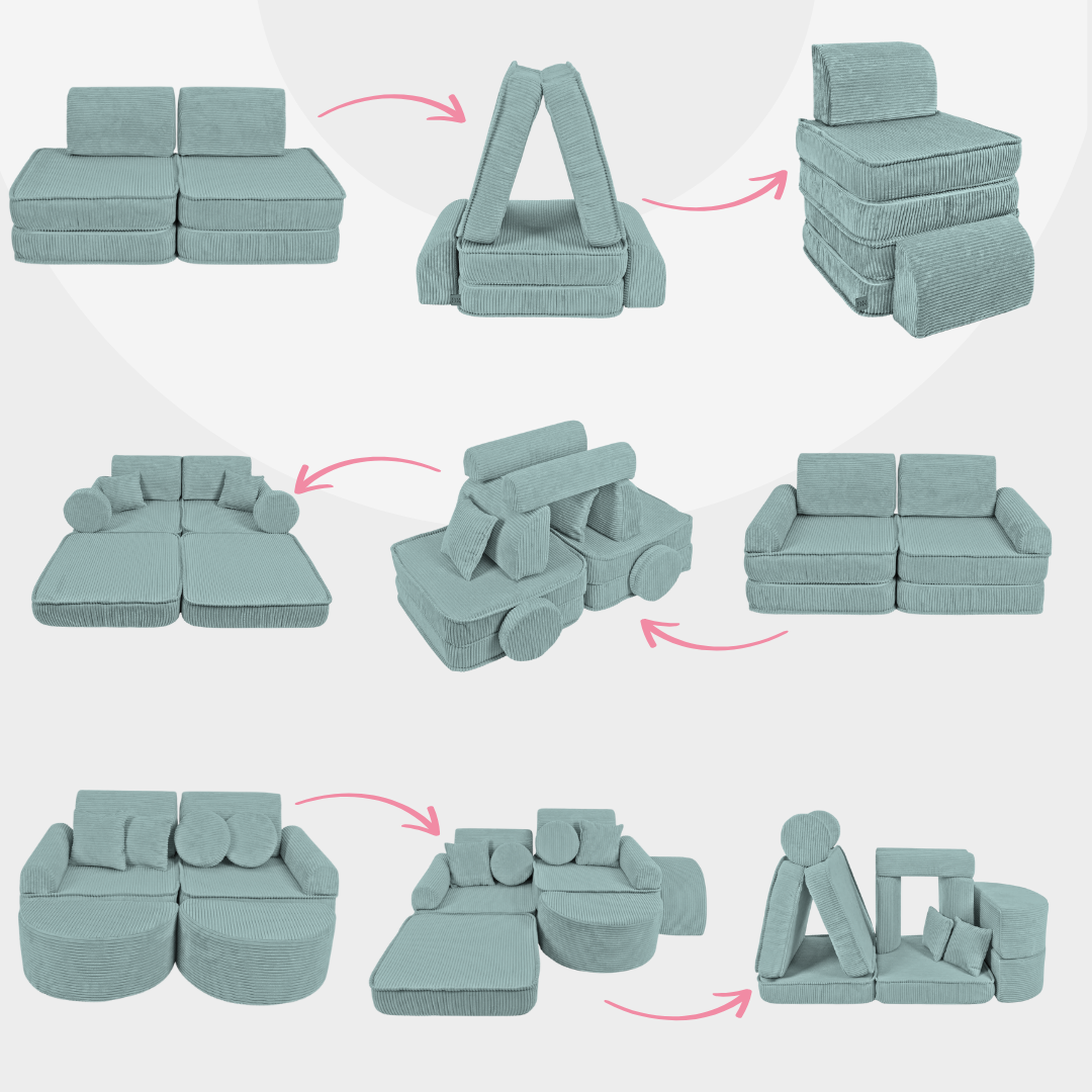 Design4Kids Mini Spielsofa Jewel Cord Max