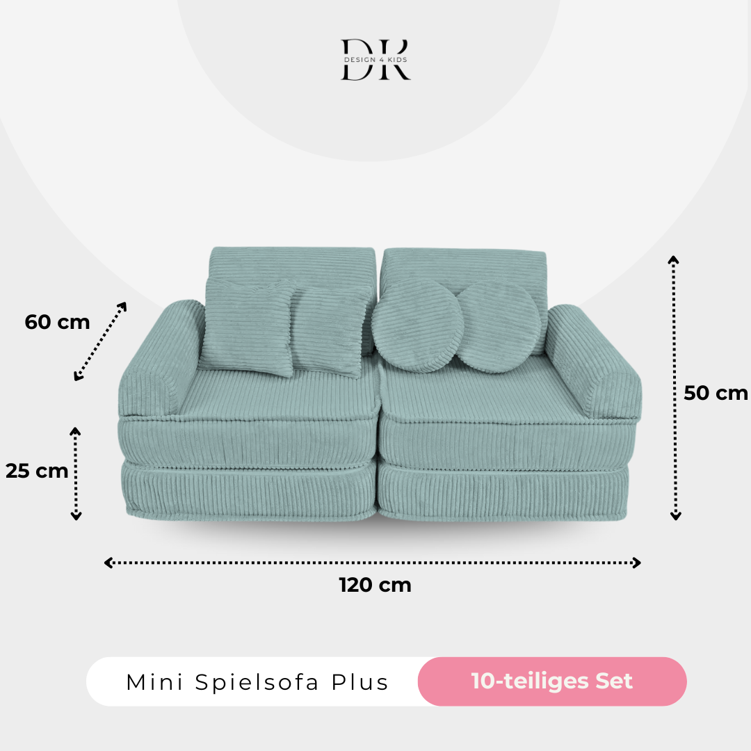 Design4Kids Mini Spielsofa Jewel Cord Plus