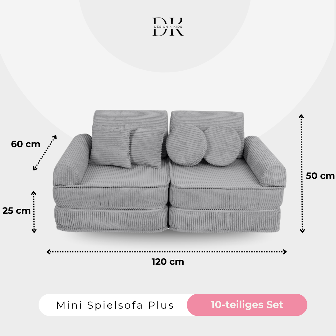 Design4Kids Mini Spielsofa Jewel Cord Plus