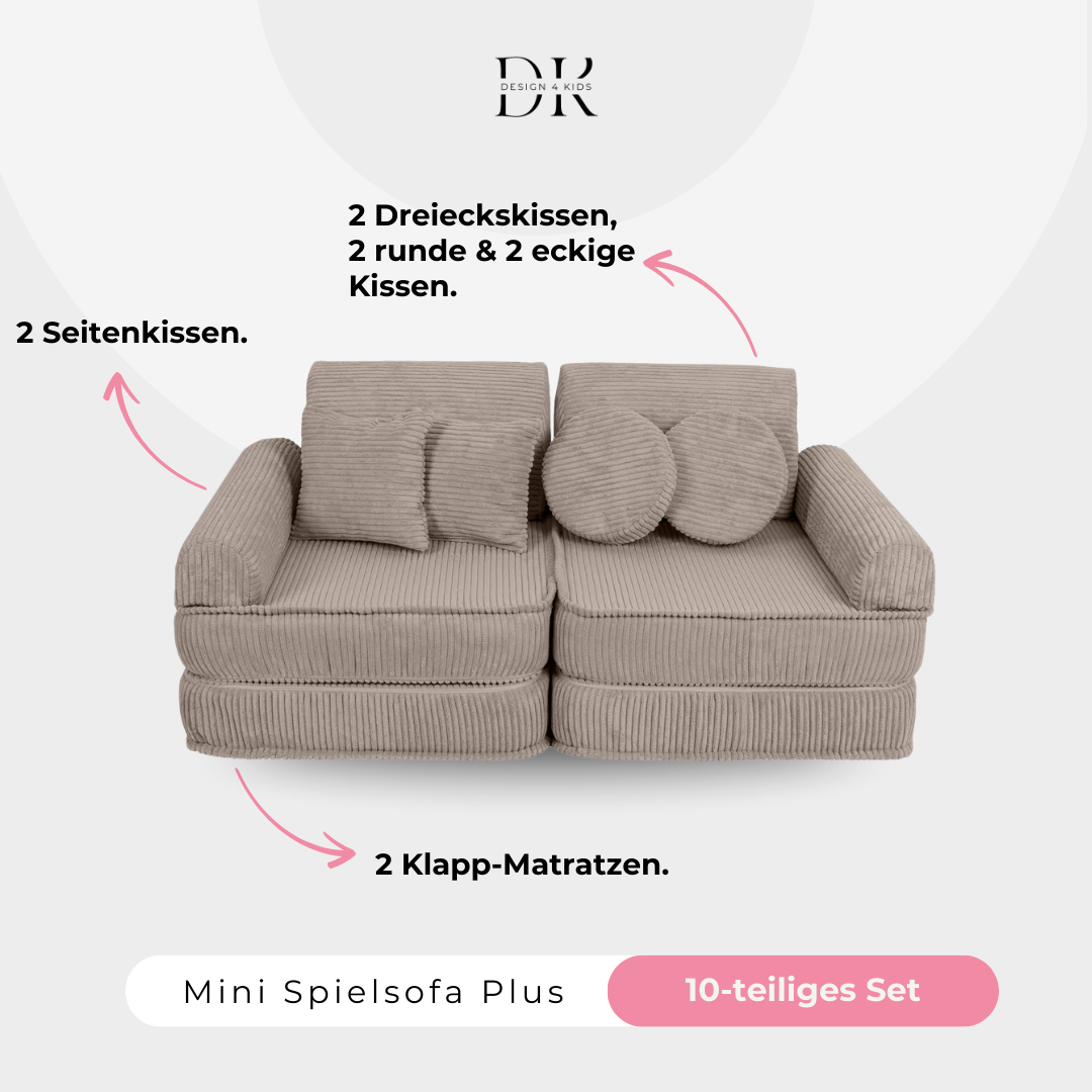 Design4Kids Mini Spielsofa Jewel Cord Plus