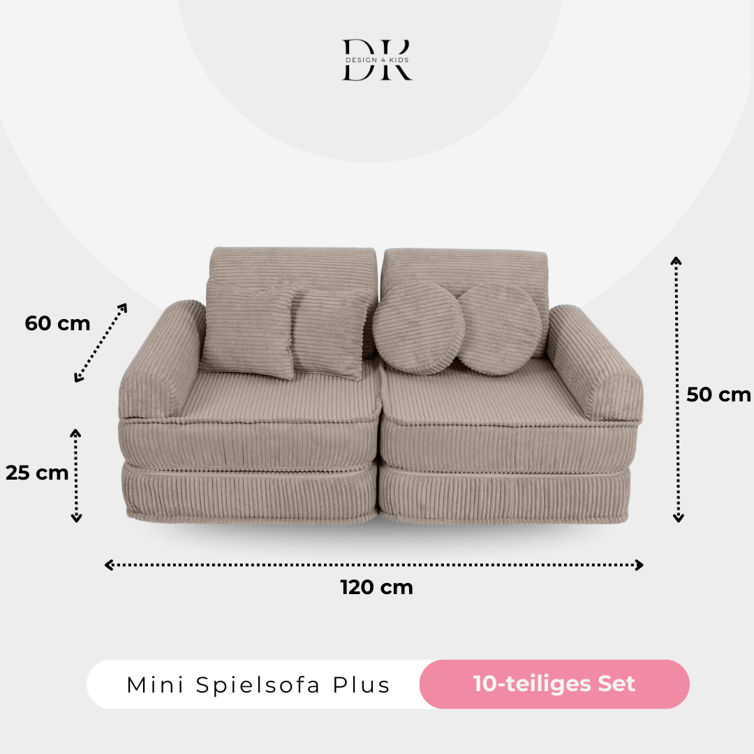 Design4Kids Mini Spielsofa Jewel Cord Plus