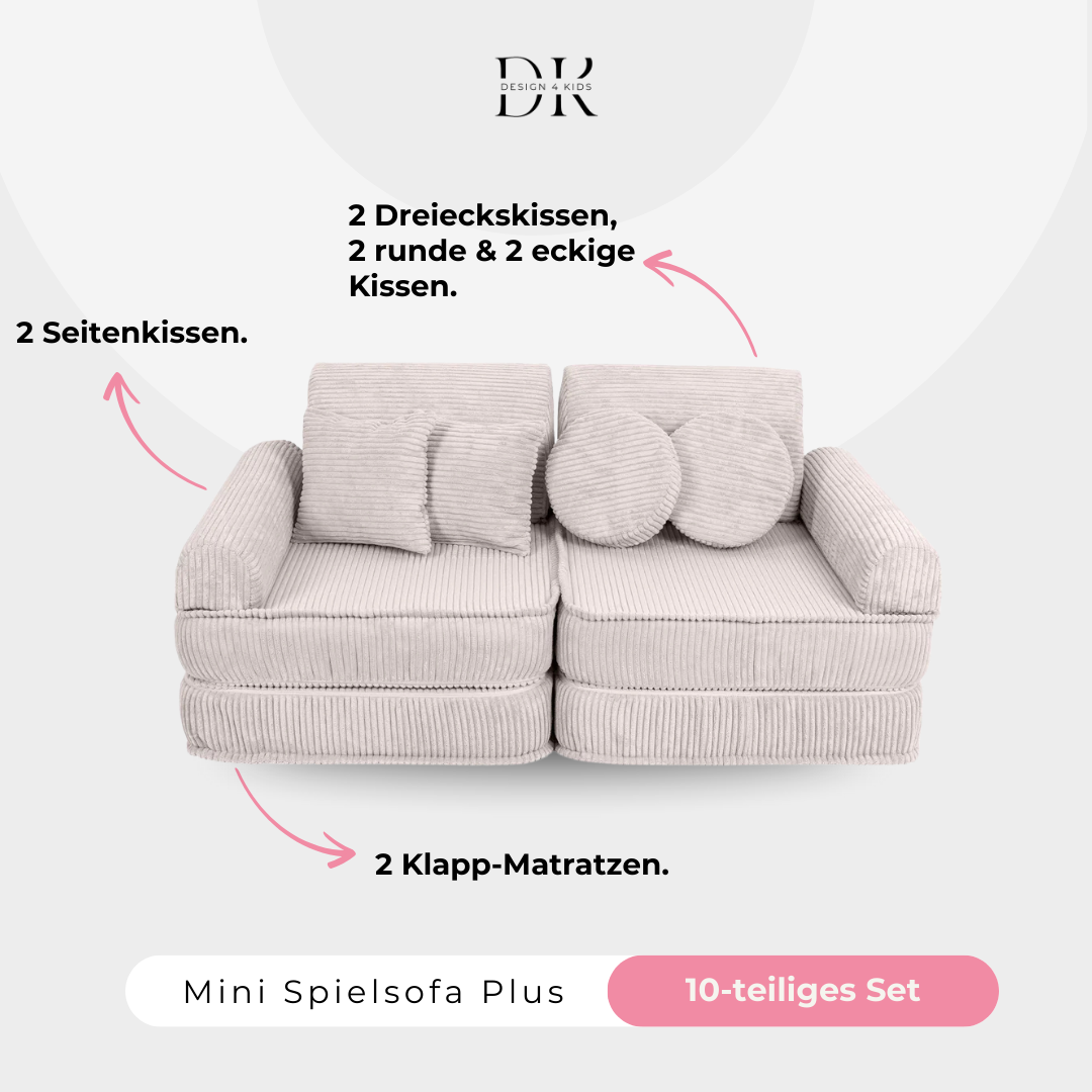 Design4Kids Mini Spielsofa Jewel Cord Plus