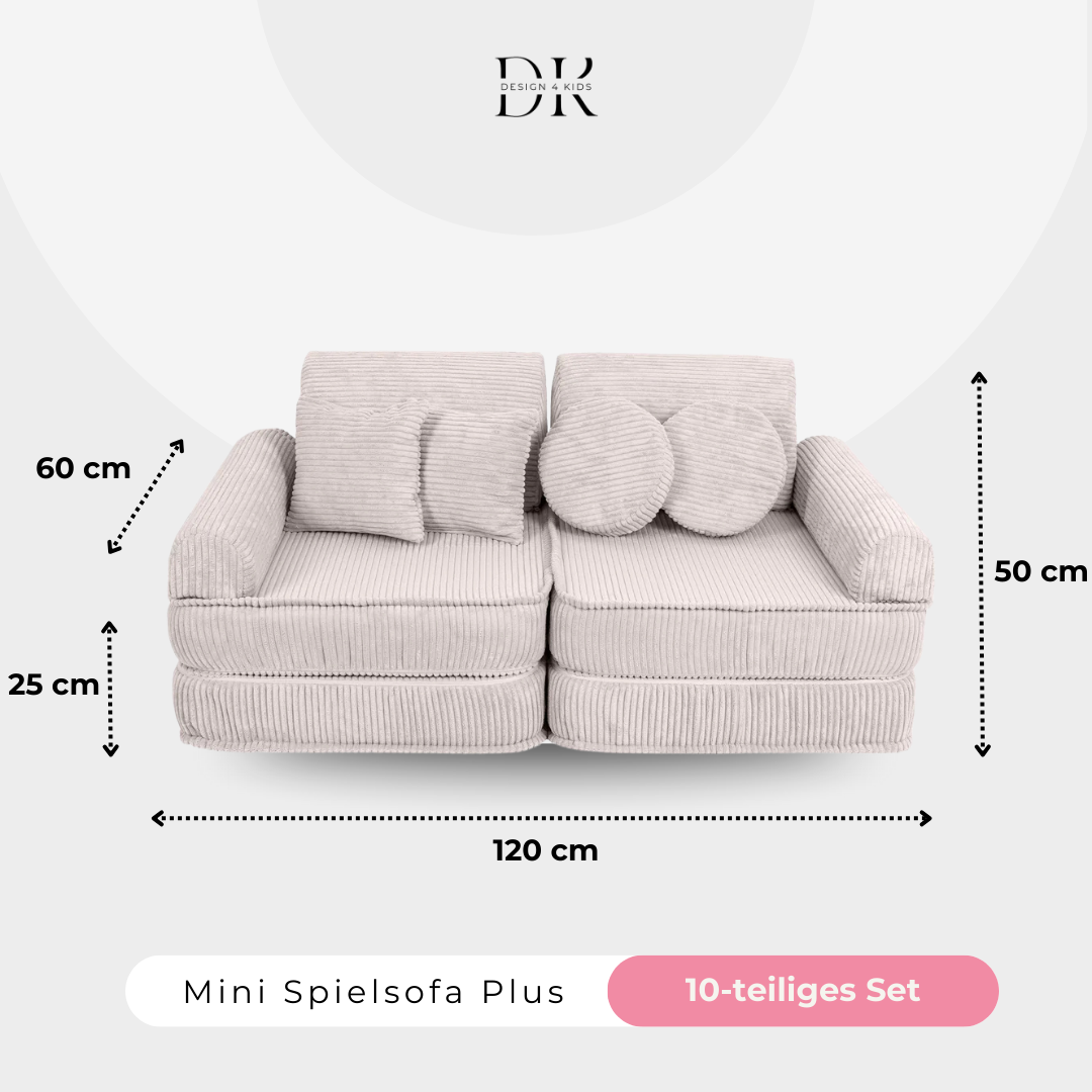 Design4Kids Mini Spielsofa Jewel Cord Plus