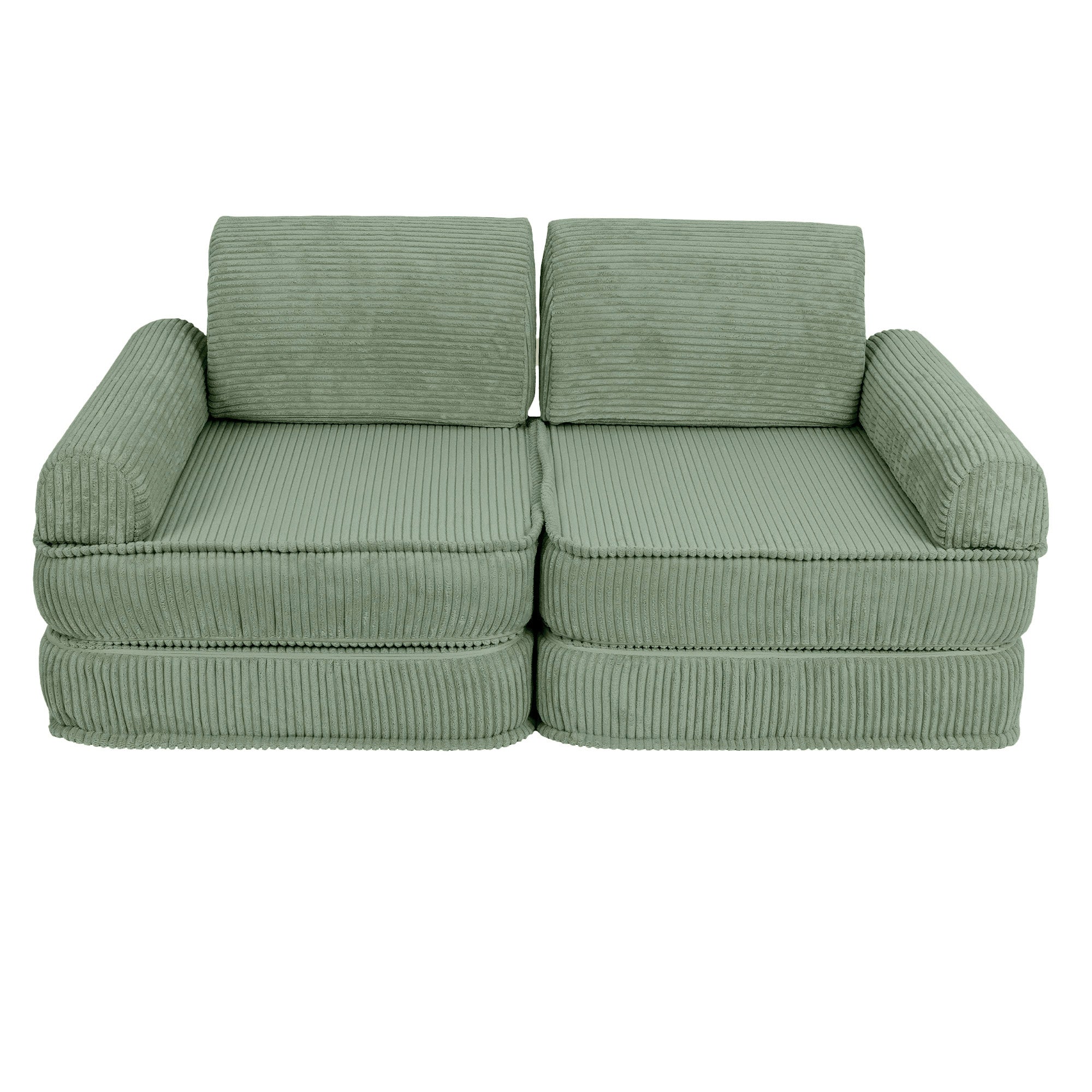 Design4Kids Mini Spielsofa Jewel Cord Max - classic olive