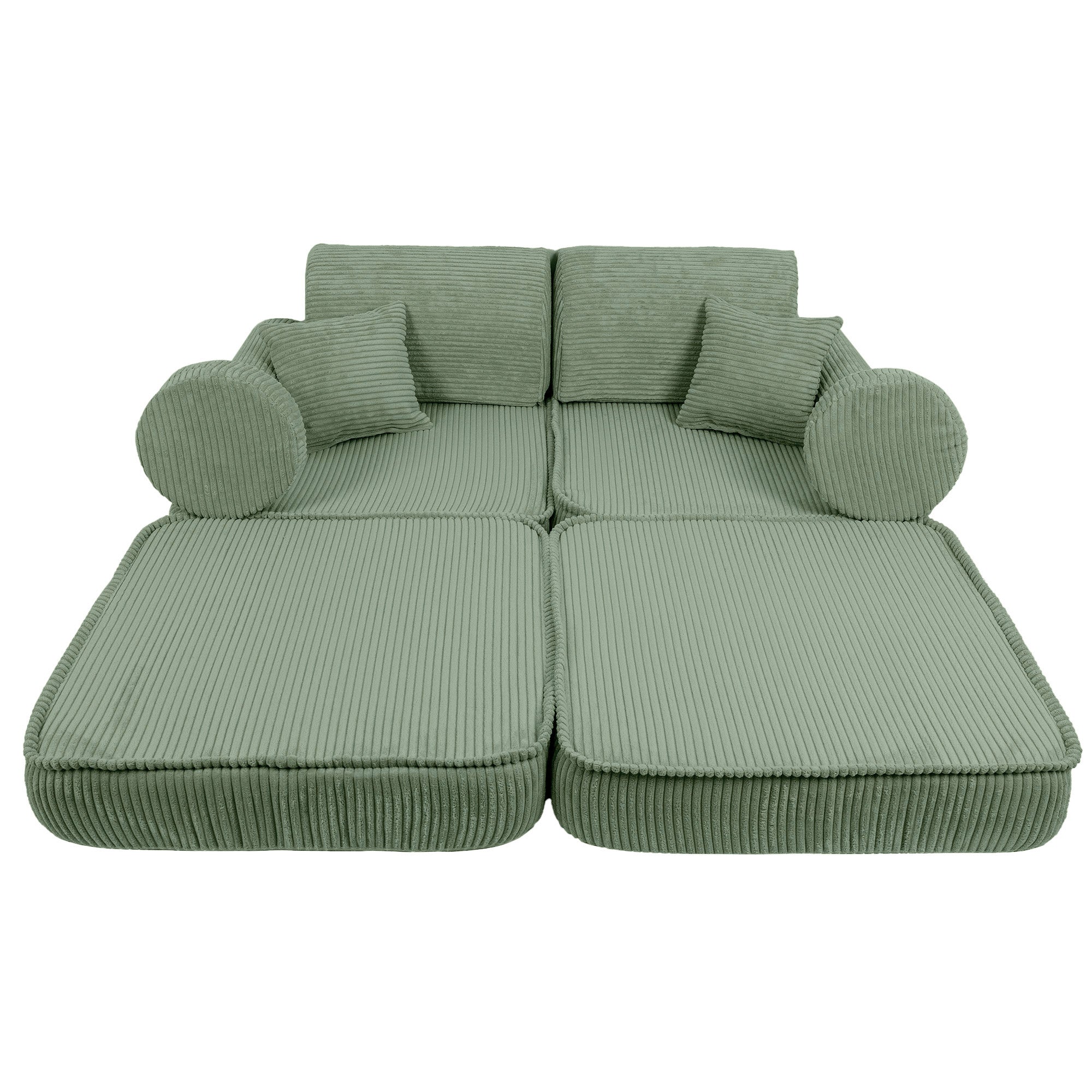 Design4Kids Mini Spielsofa Jewel Cord Max - classic olive