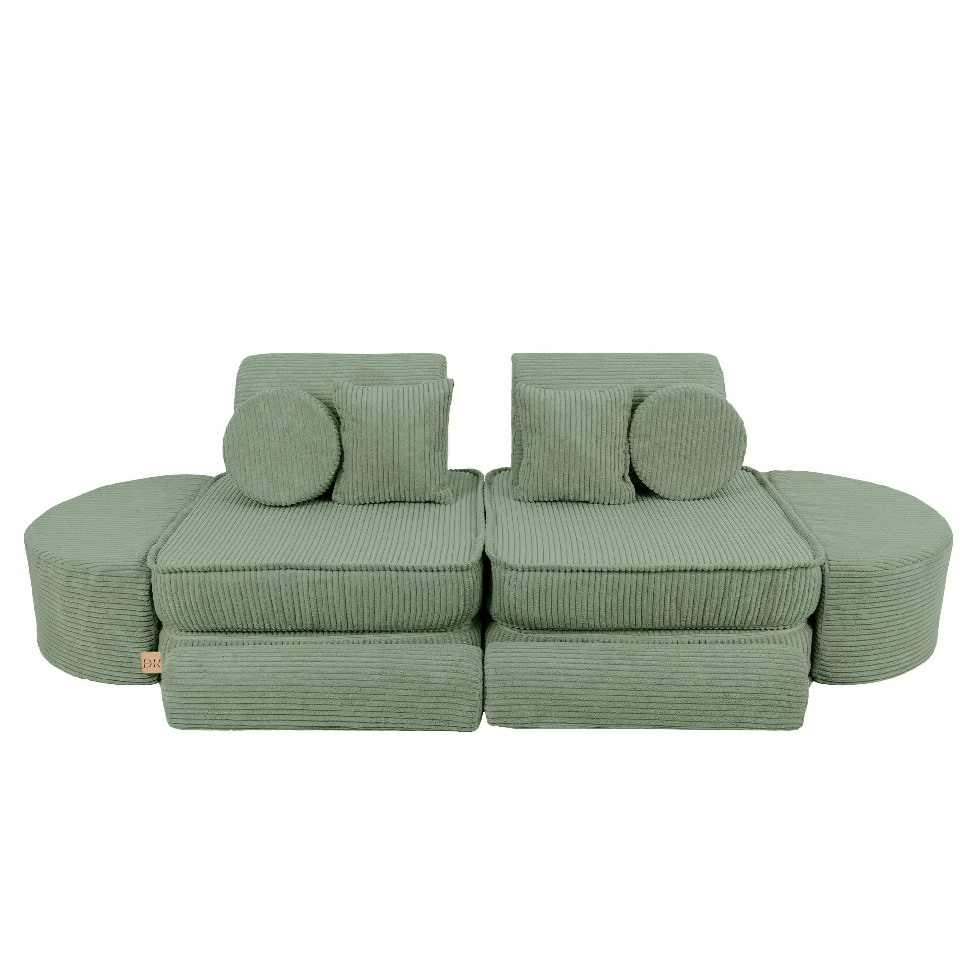 Design4Kids Mini Spielsofa Jewel Cord Max - classic olive