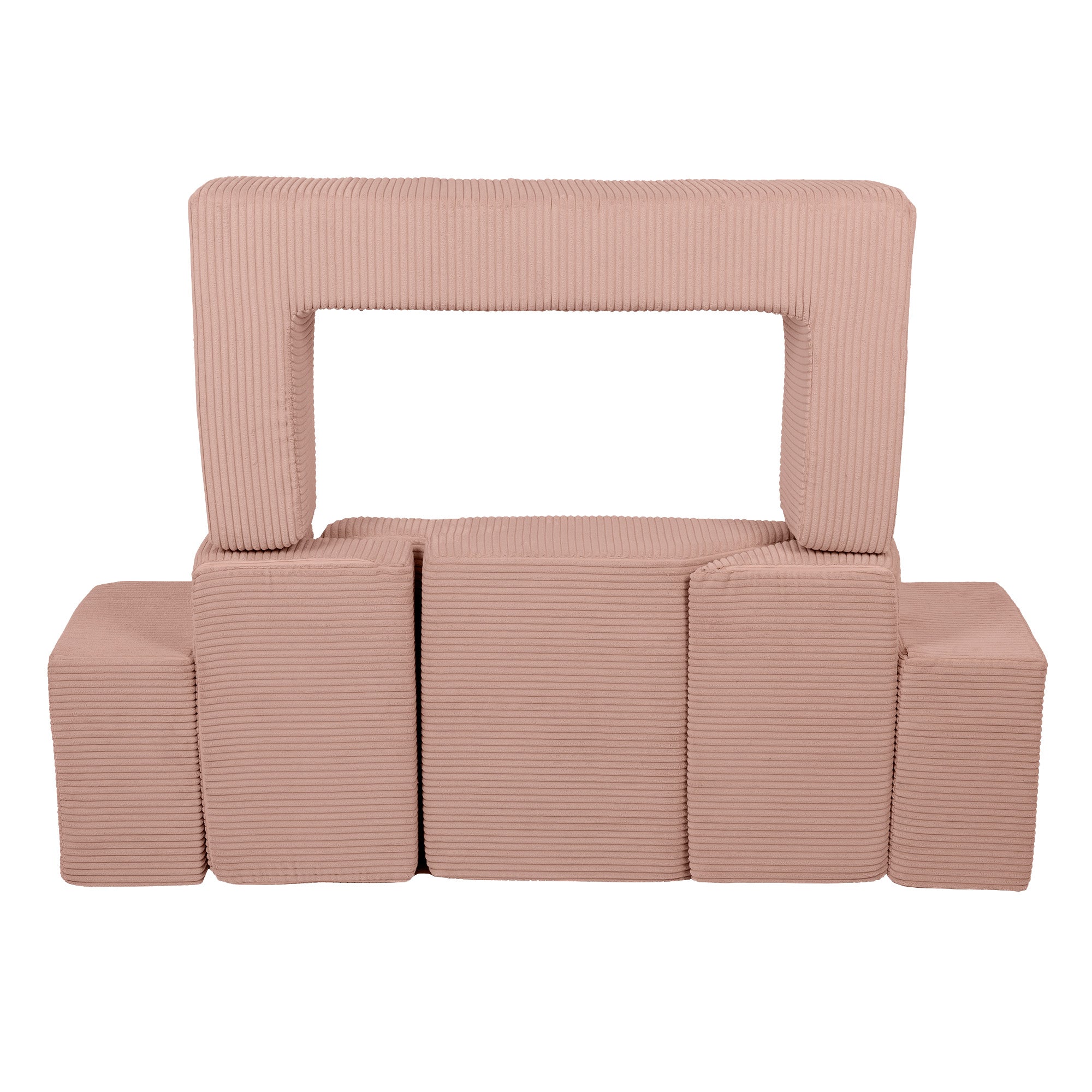 Design4kids Spielsofa Elements Jewel Cord mit Bällebad & 100 Bälle - blushed rose
