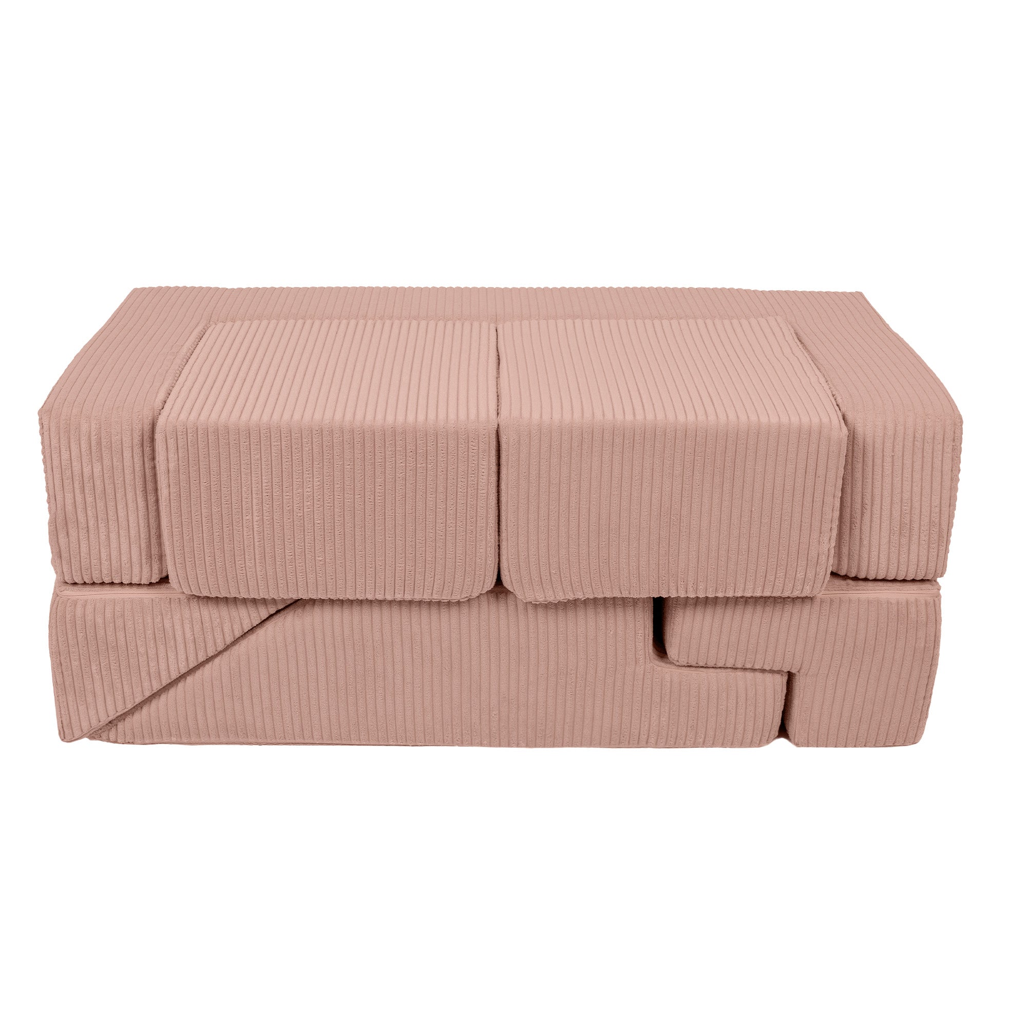 Design4kids Spielsofa Elements Jewel Cord mit Bällebad & 100 Bälle - blushed rose