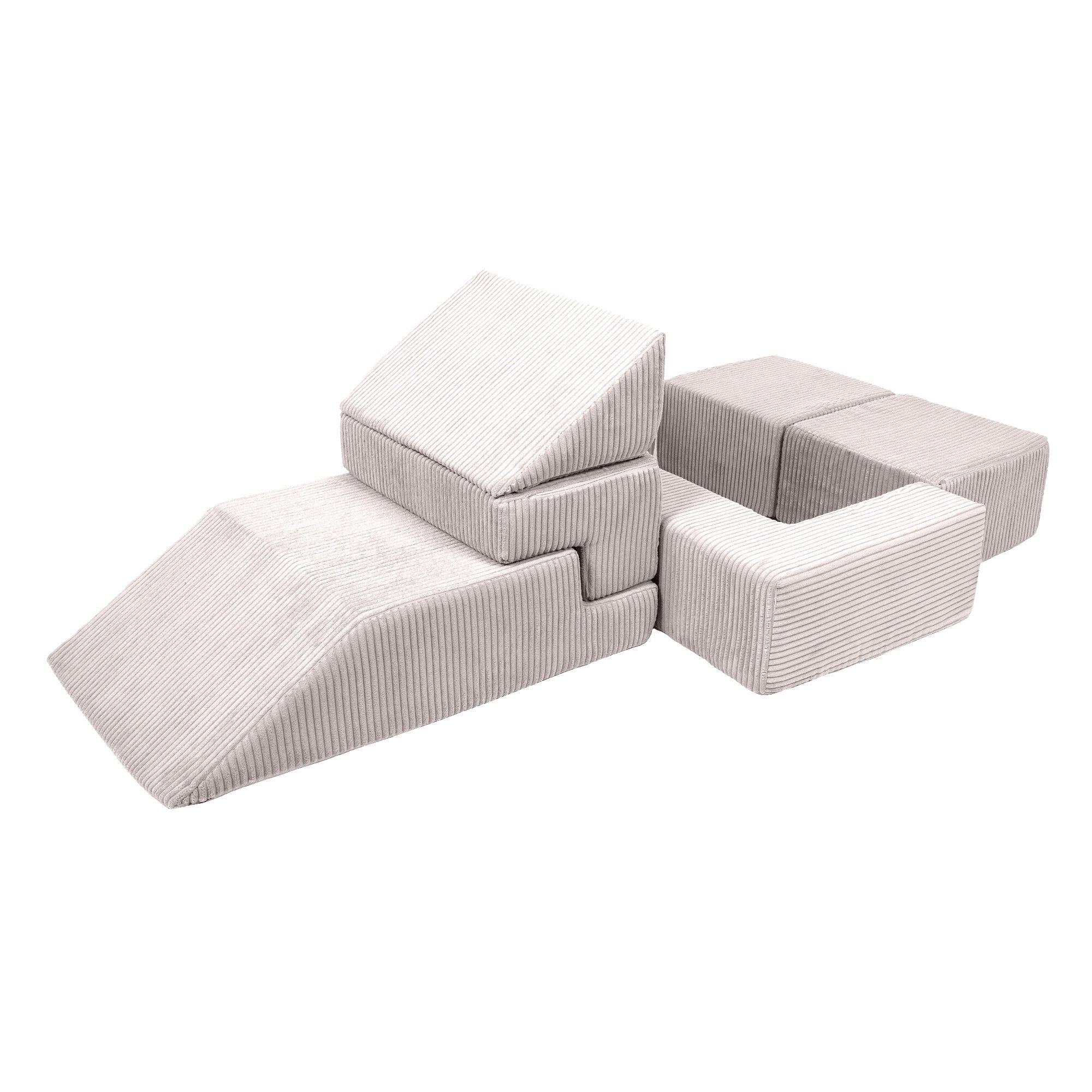 Design4kids Spielsofa Elements Jewel Cord mit Bällebad & 100 Bälle - vintage beige