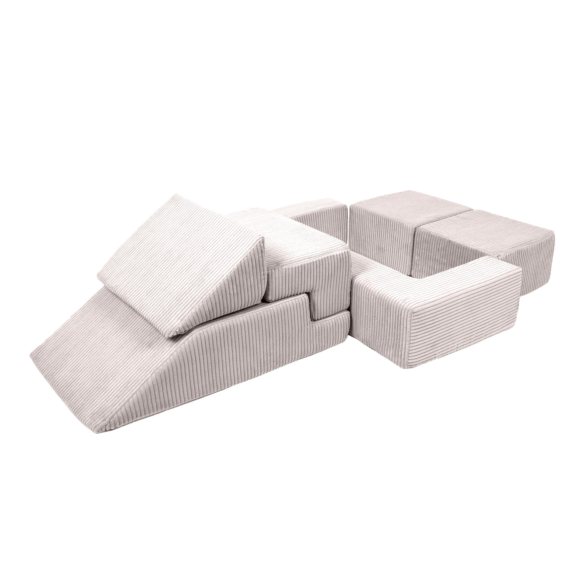 Design4kids Spielsofa Elements Jewel Cord mit Bällebad & 100 Bälle - vintage beige