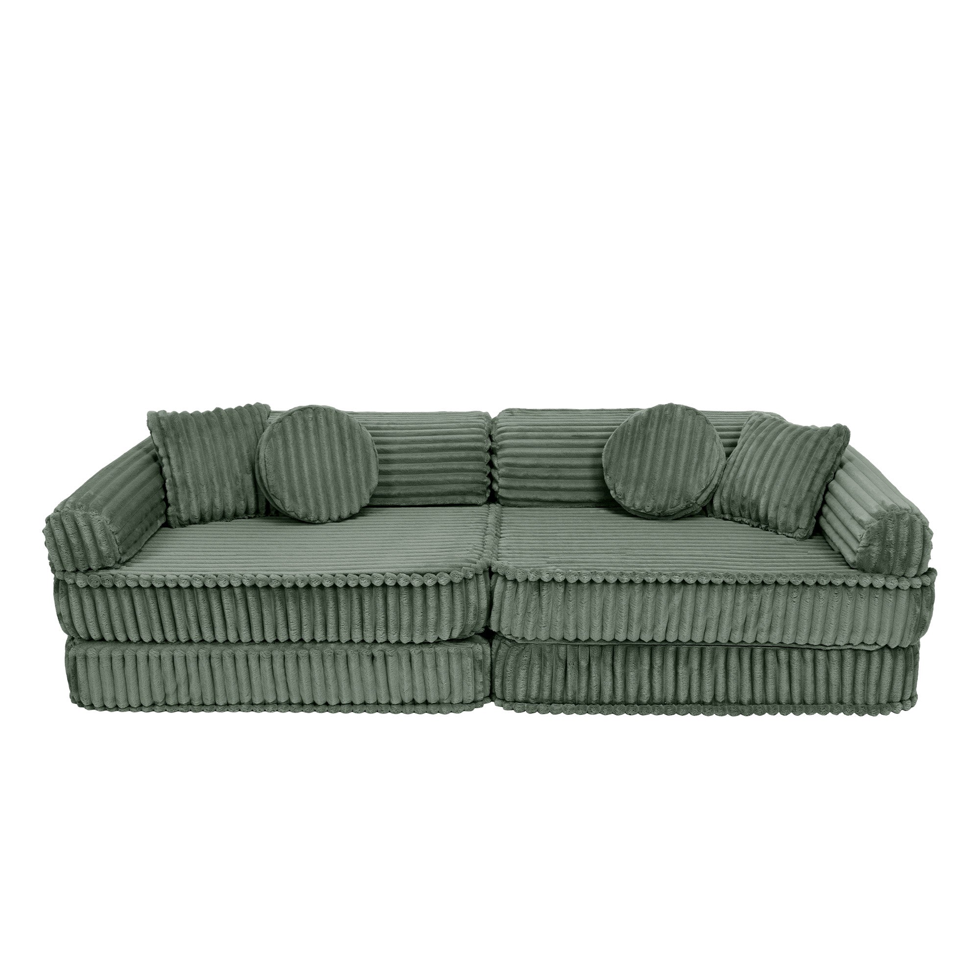 Design4Kids Spielsofa Jewel Plüsch-Cord Plus - classic olive