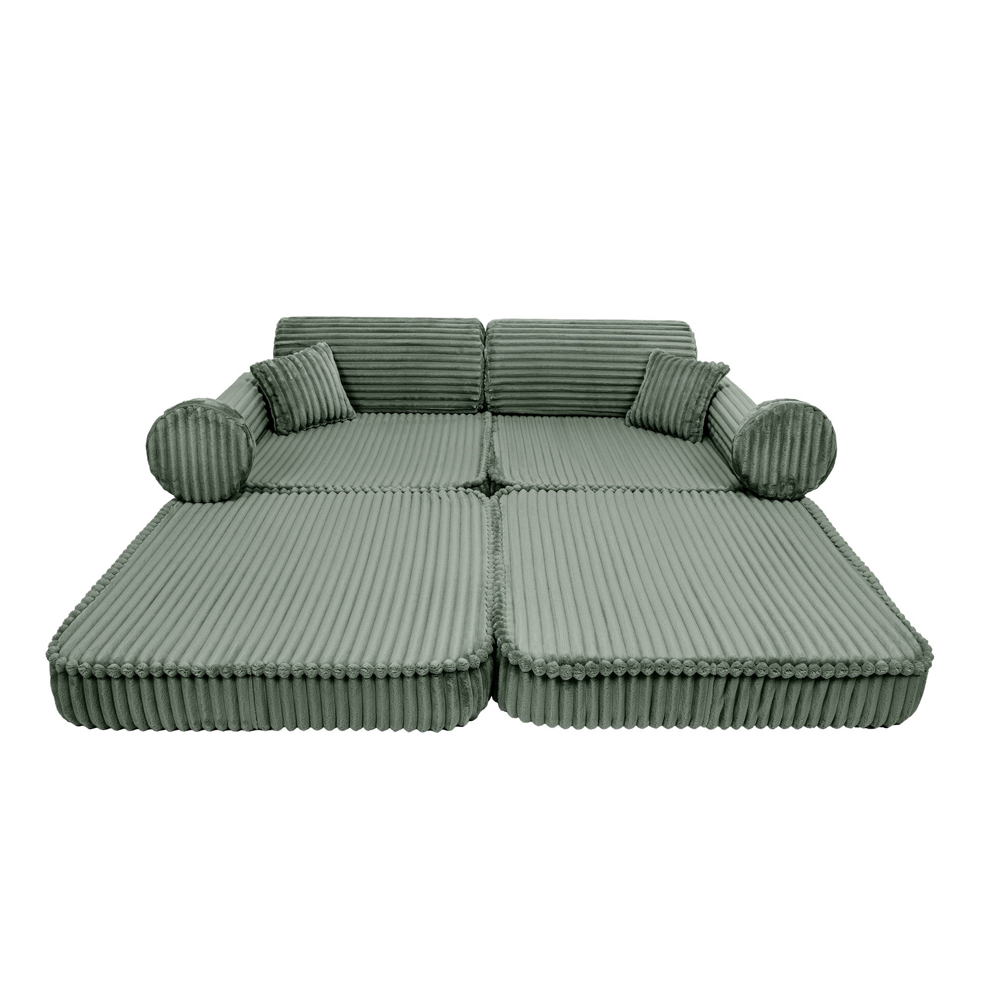 Design4Kids Spielsofa Jewel Plüsch-Cord Plus - classic olive