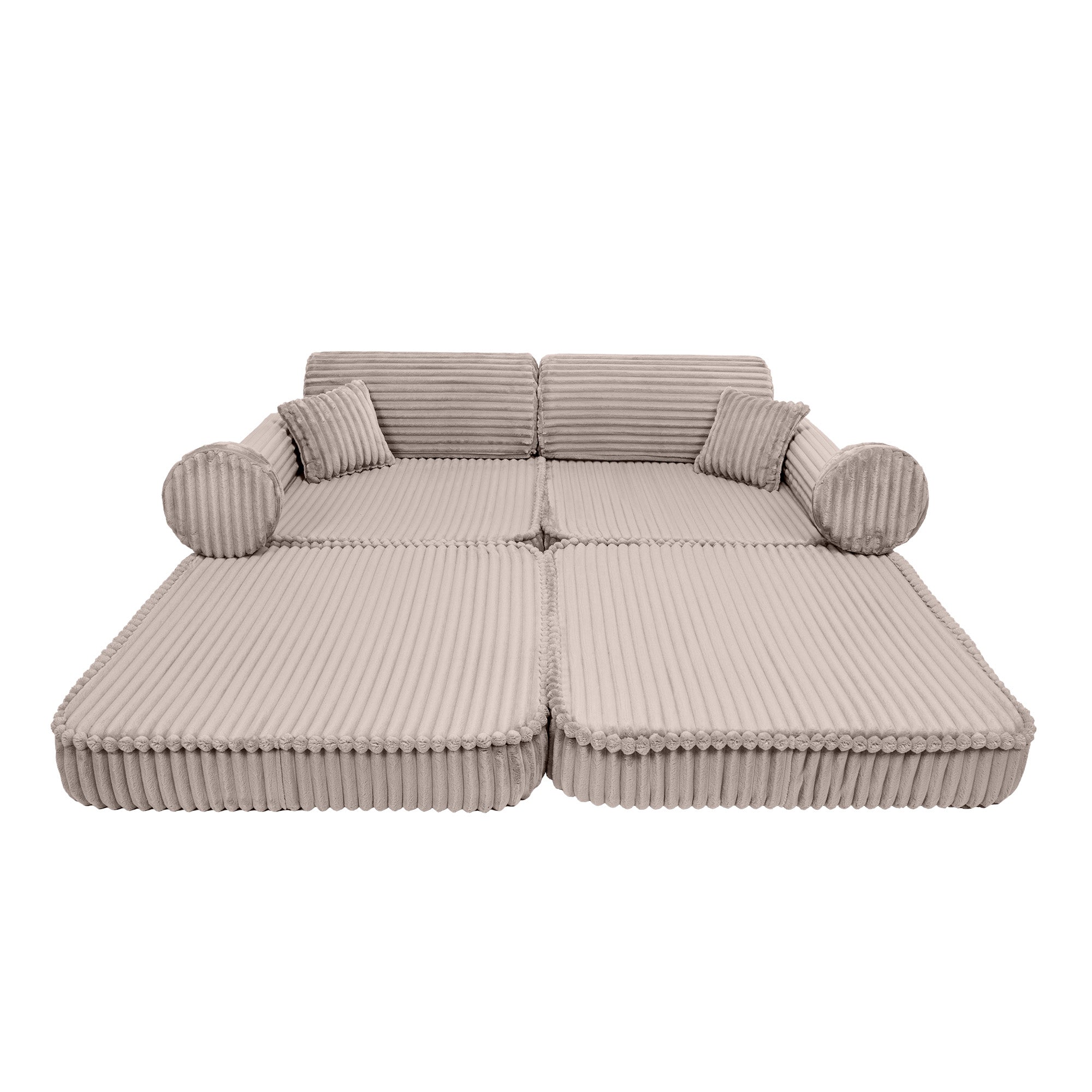 Design4Kids Spielsofa Jewel Plüsch-Cord Plus - hazelnut taupe