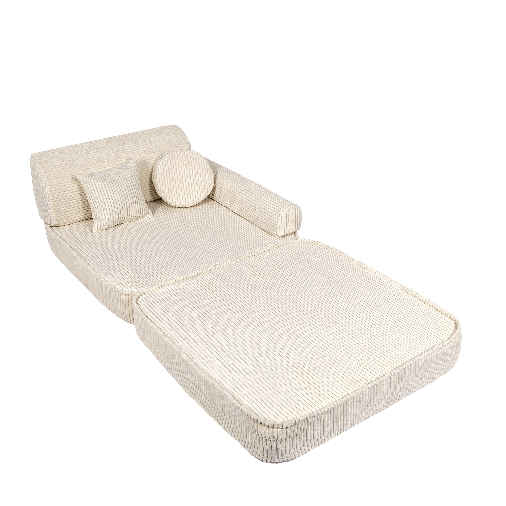 Design4Kids Spielsofa Jewel Max Cord - almond beige