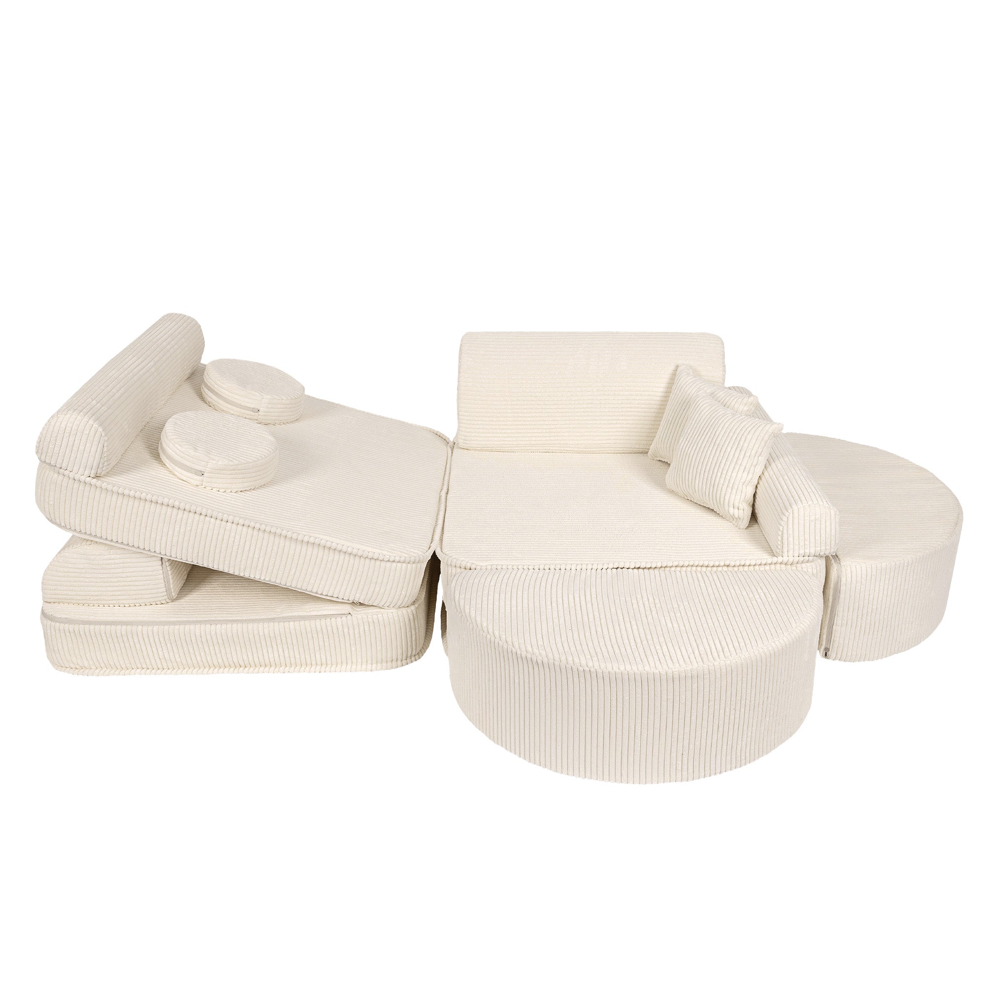 Design4Kids Spielsofa Jewel Max Cord - almond beige