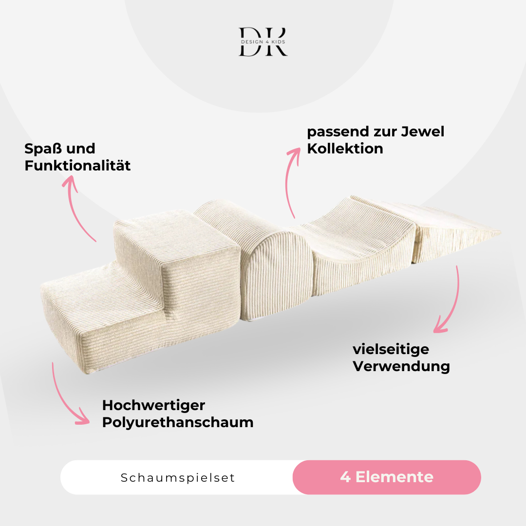 Design4Kids Schaumspielset Jewel Cord mit 4 Elementen
