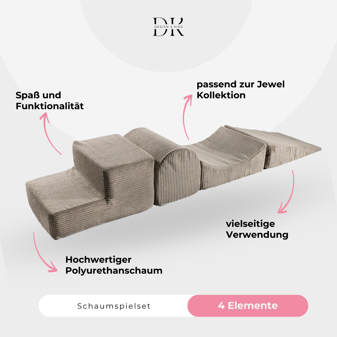 Design4Kids Schaumspielset Jewel Cord mit 4 Elementen