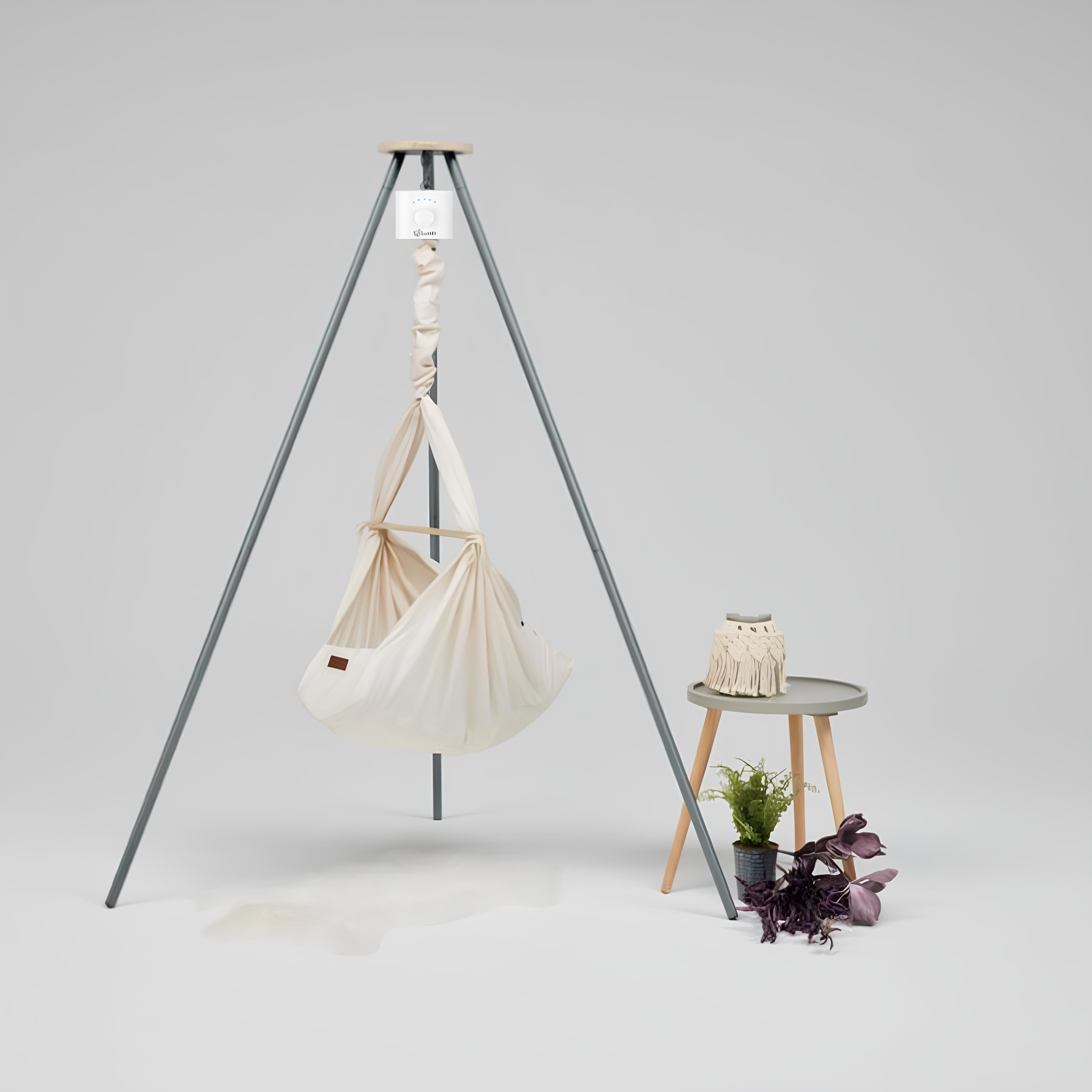 Design4Kids Federwiege Baby Classic mit Motor & TIPI-Gestell