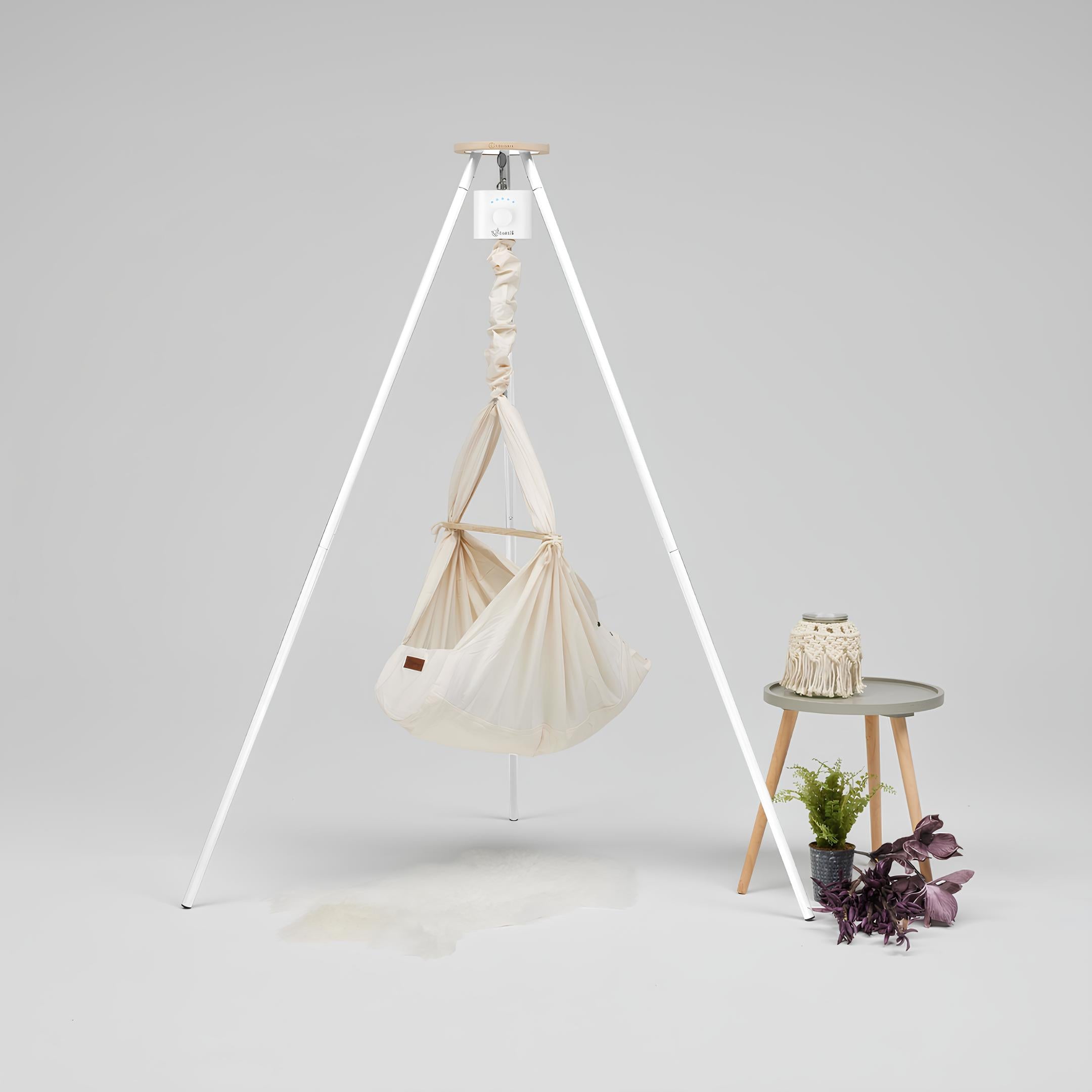 Design4Kids Federwiege Baby Classic mit Motor & TIPI-Gestell