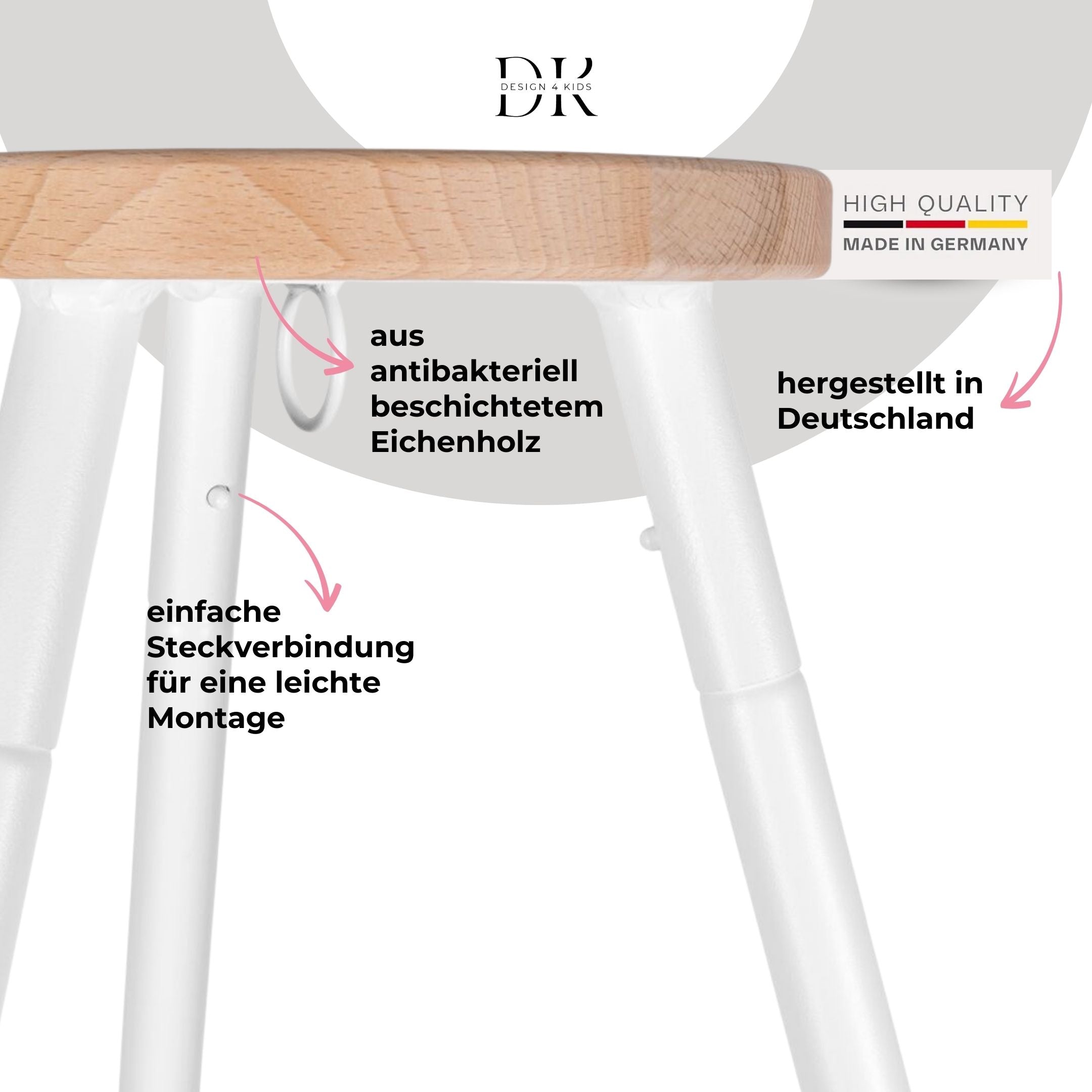 Design4Kids Federwiege Baby Classic, Bio-Baumwolle mit Motor & TIPI-Gestell