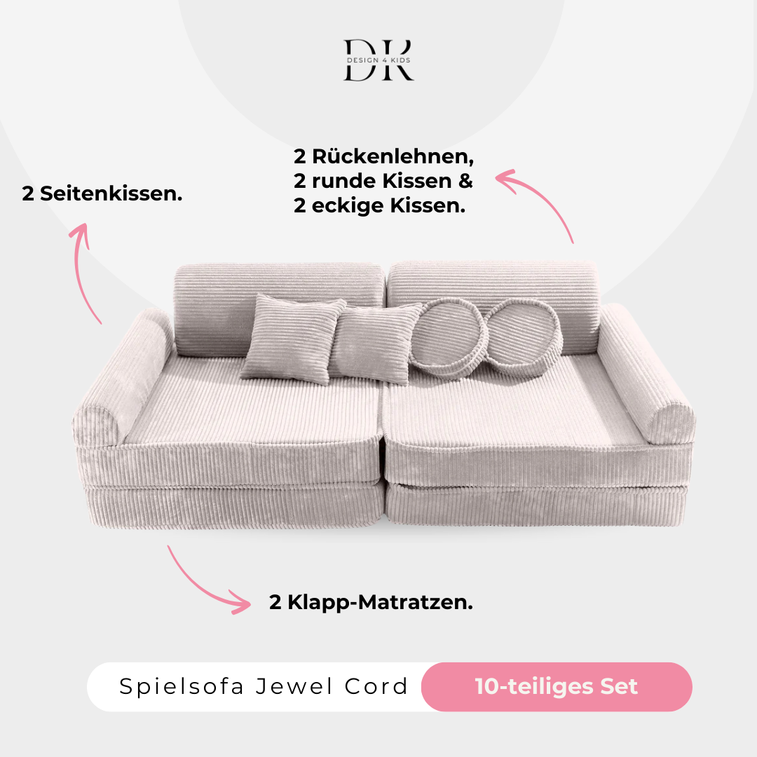 Design4Kids Spielsofa Jewel Cord