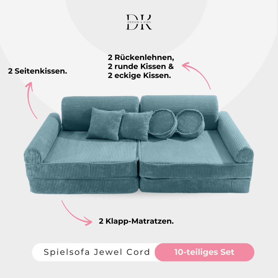 Design4Kids Spielsofa Jewel Cord