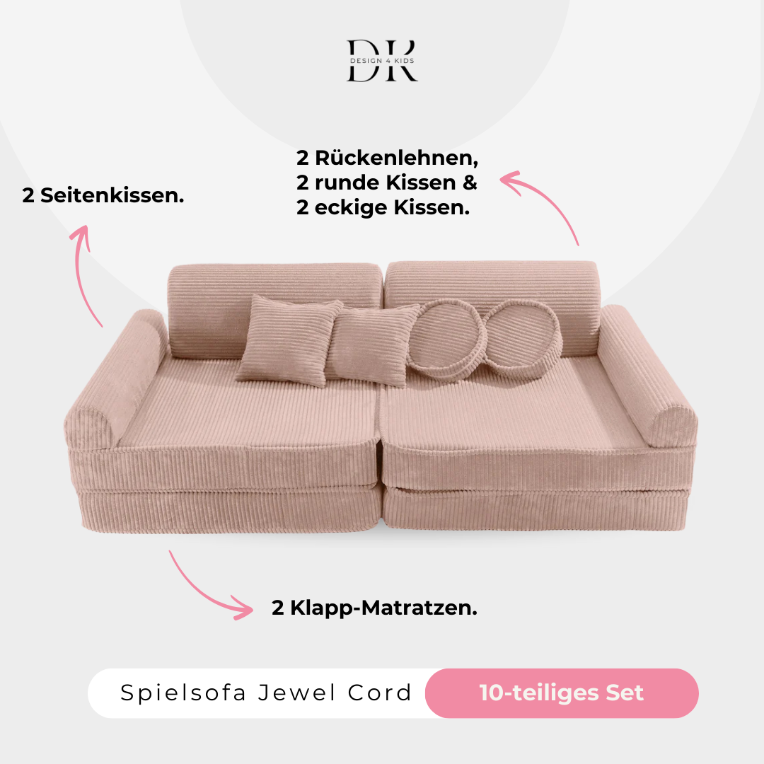 Design4Kids Spielsofa Jewel Cord